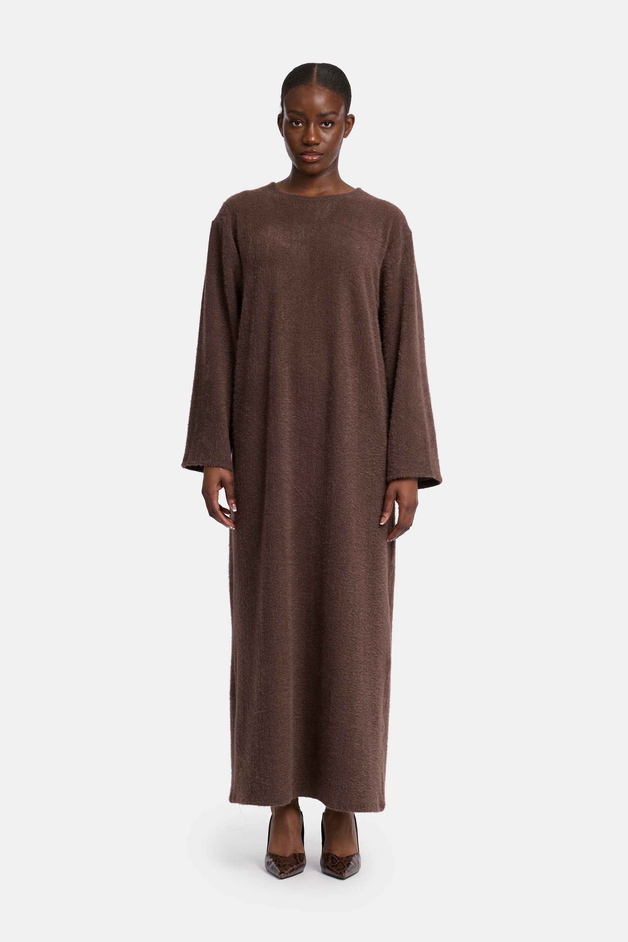 brown modest dress The Cloud Dark formal modest dress Beckett White-Black Dresser W/ Color:Light Sky Blue robe de mariage boheme