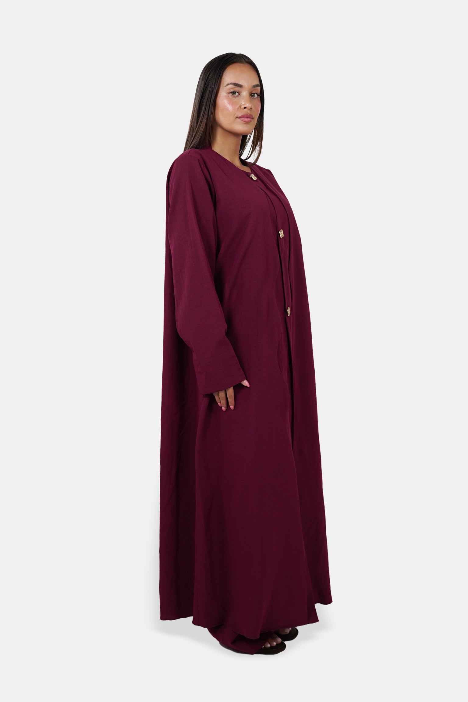 The Signature Abaya Dark Plum