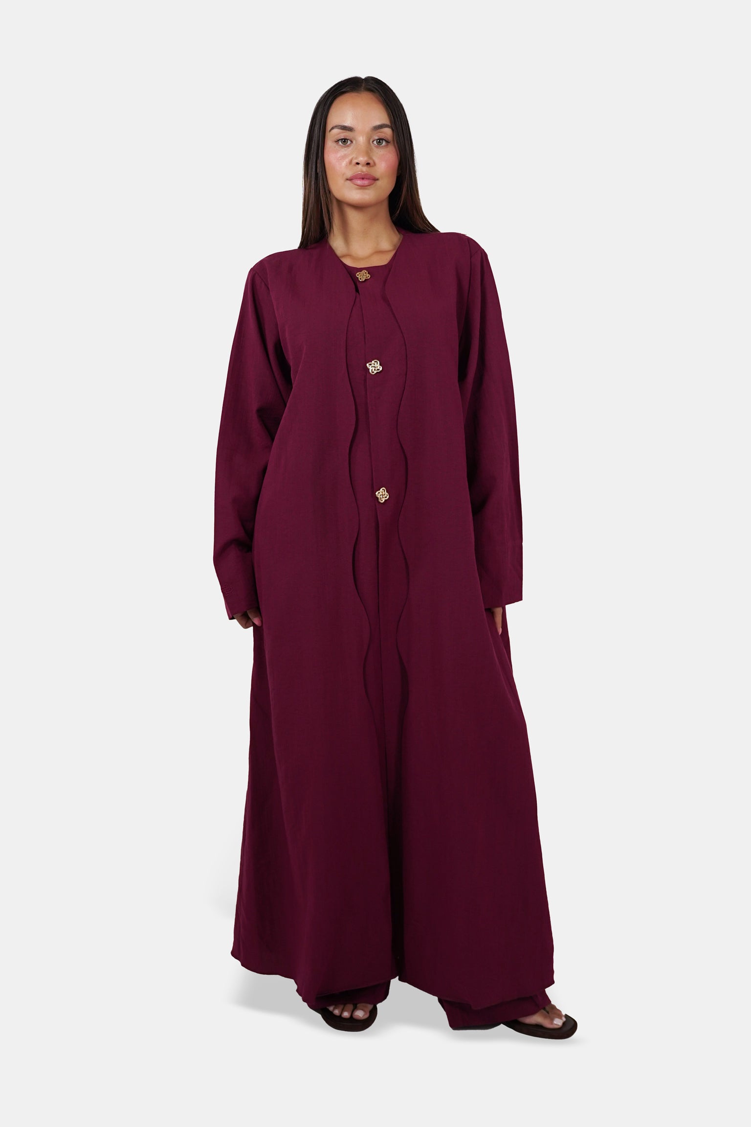 The Signature Abaya Dark Plum
