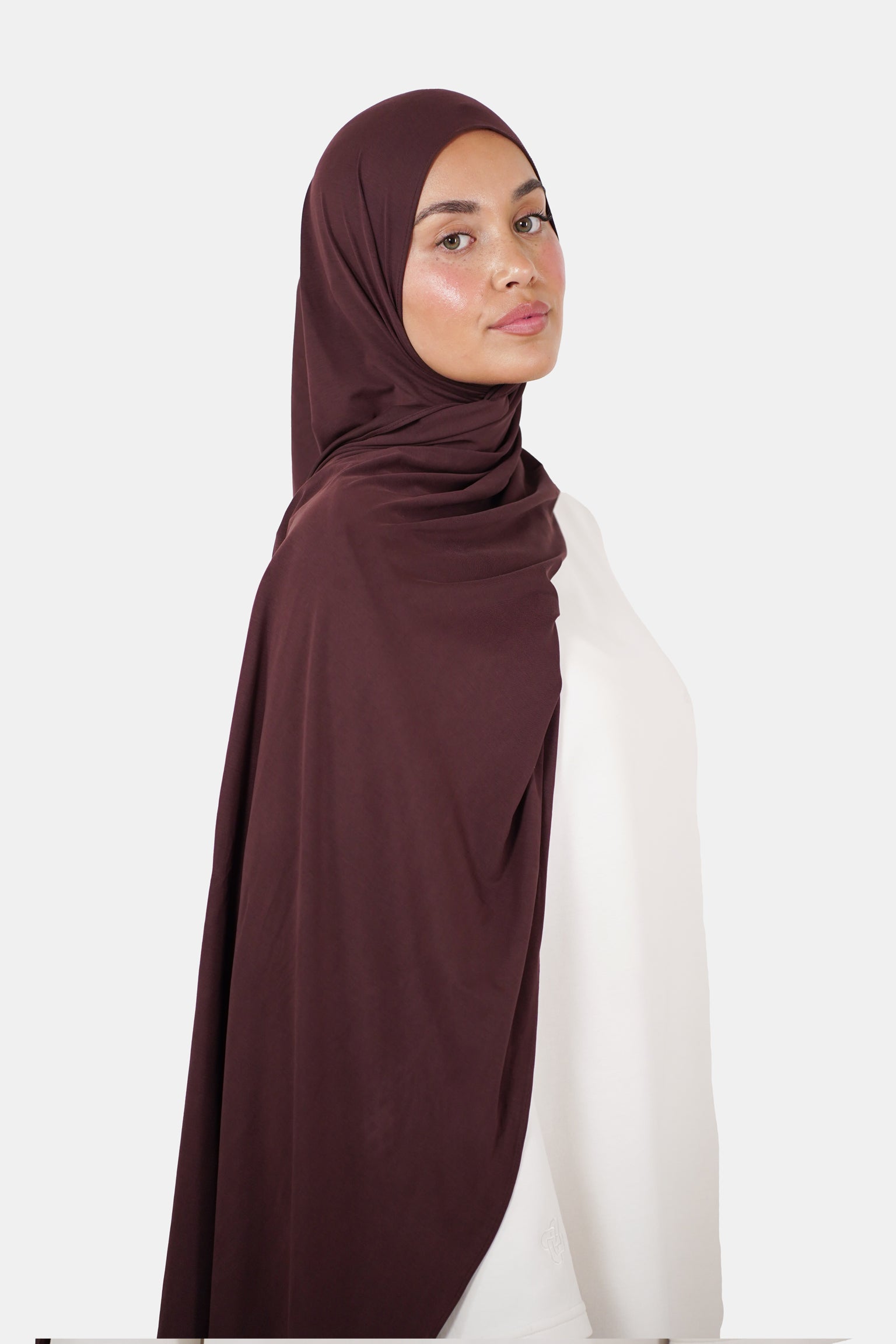 Airy Jersey Scarf Fig Brown (Preorder)