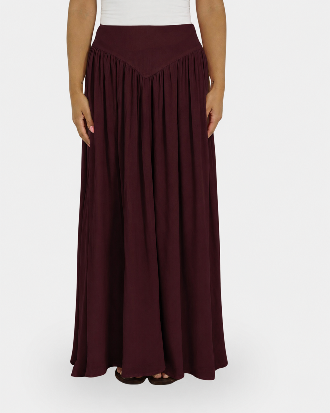 The Plisse Skirt Espresso Brown