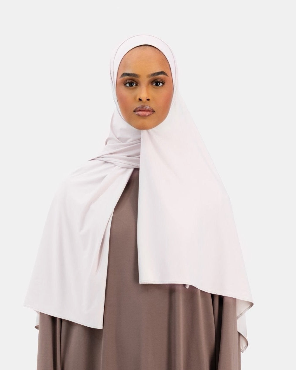 Ice Silk Jersey Scarf Pearl Beige (Preorder)