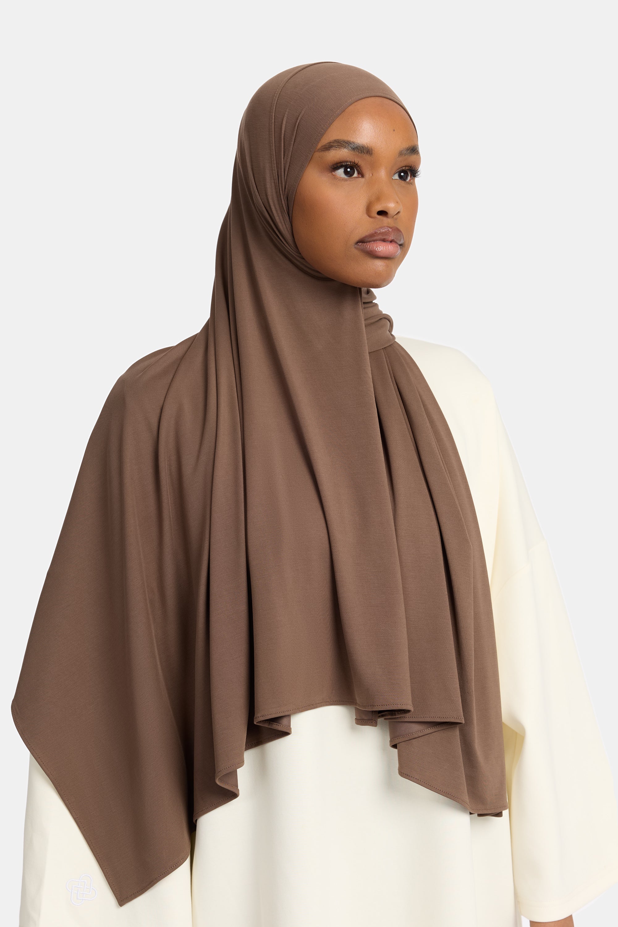 Airy Jersey Scarf Mocha Brown