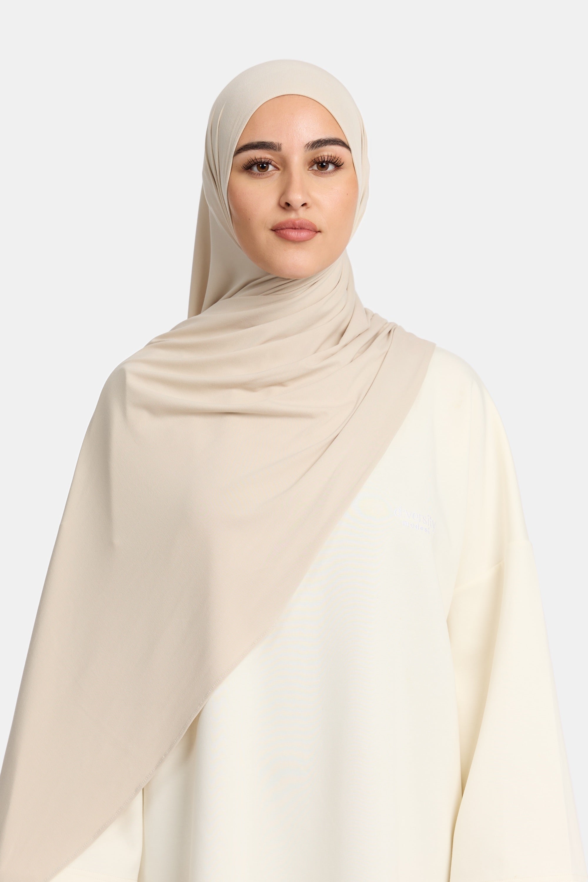 Airy Jersey Scarf Amber Beige