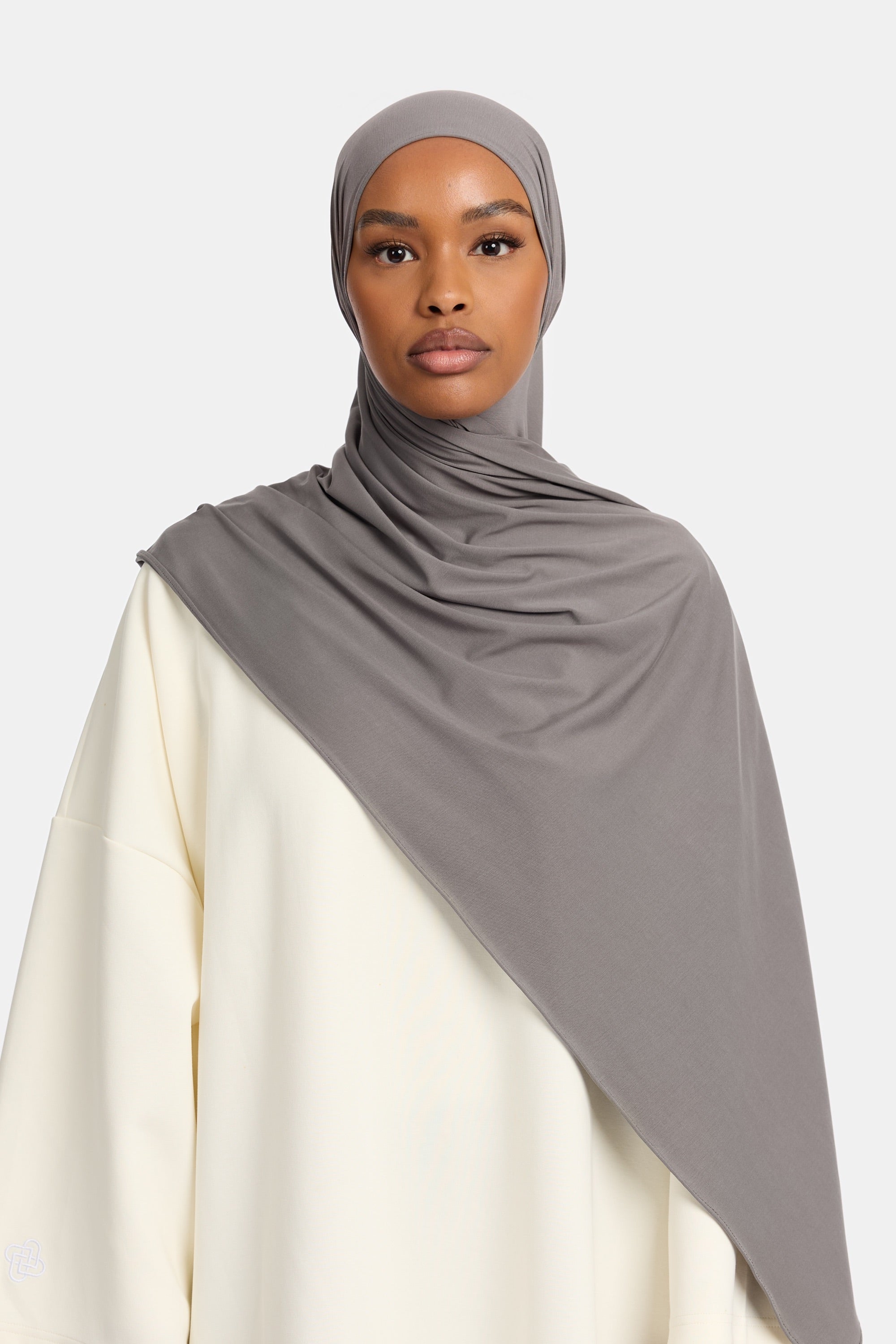 Airy Jersey Scarf Charcoal Grey
