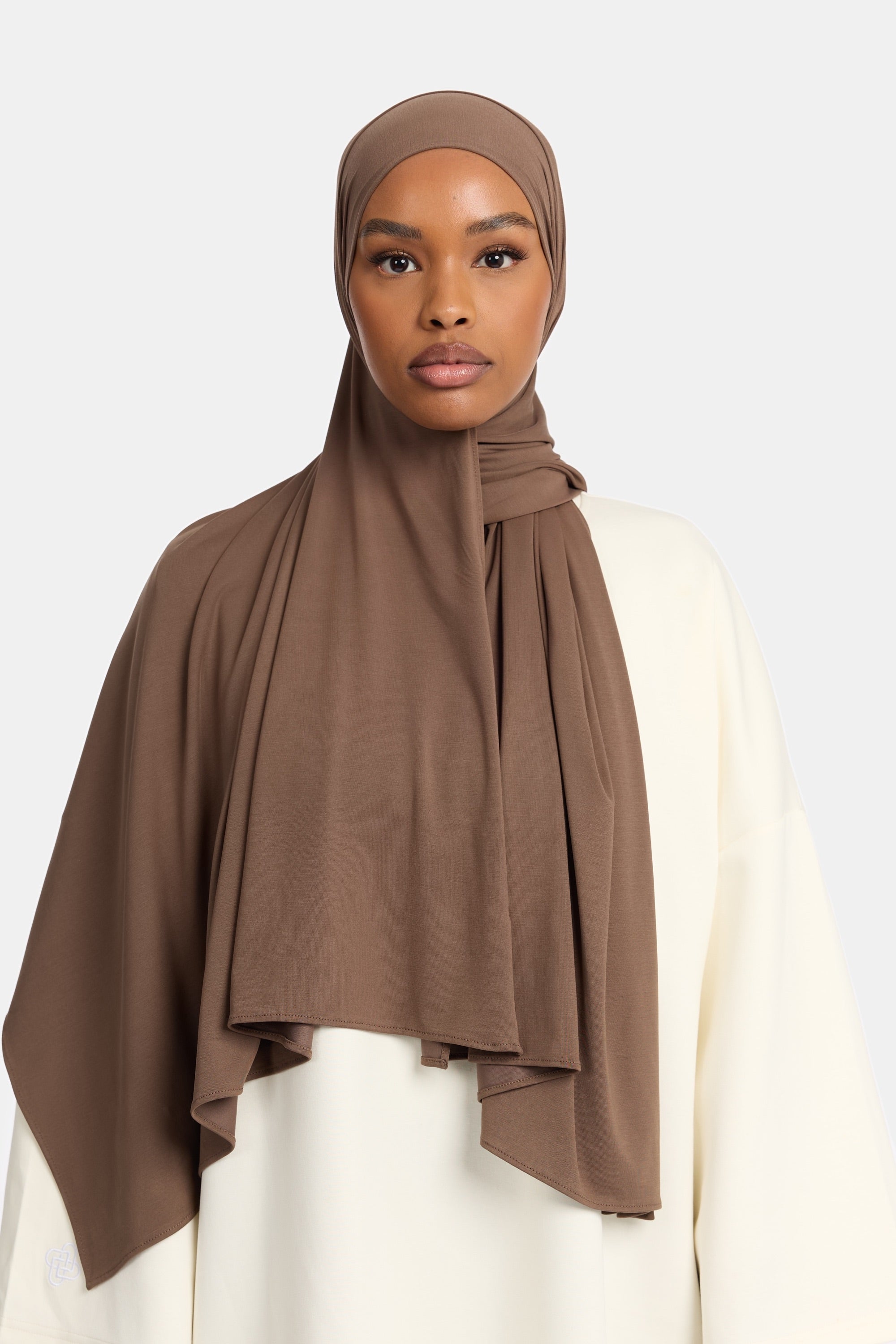 Airy Jersey Scarf Mocha Brown