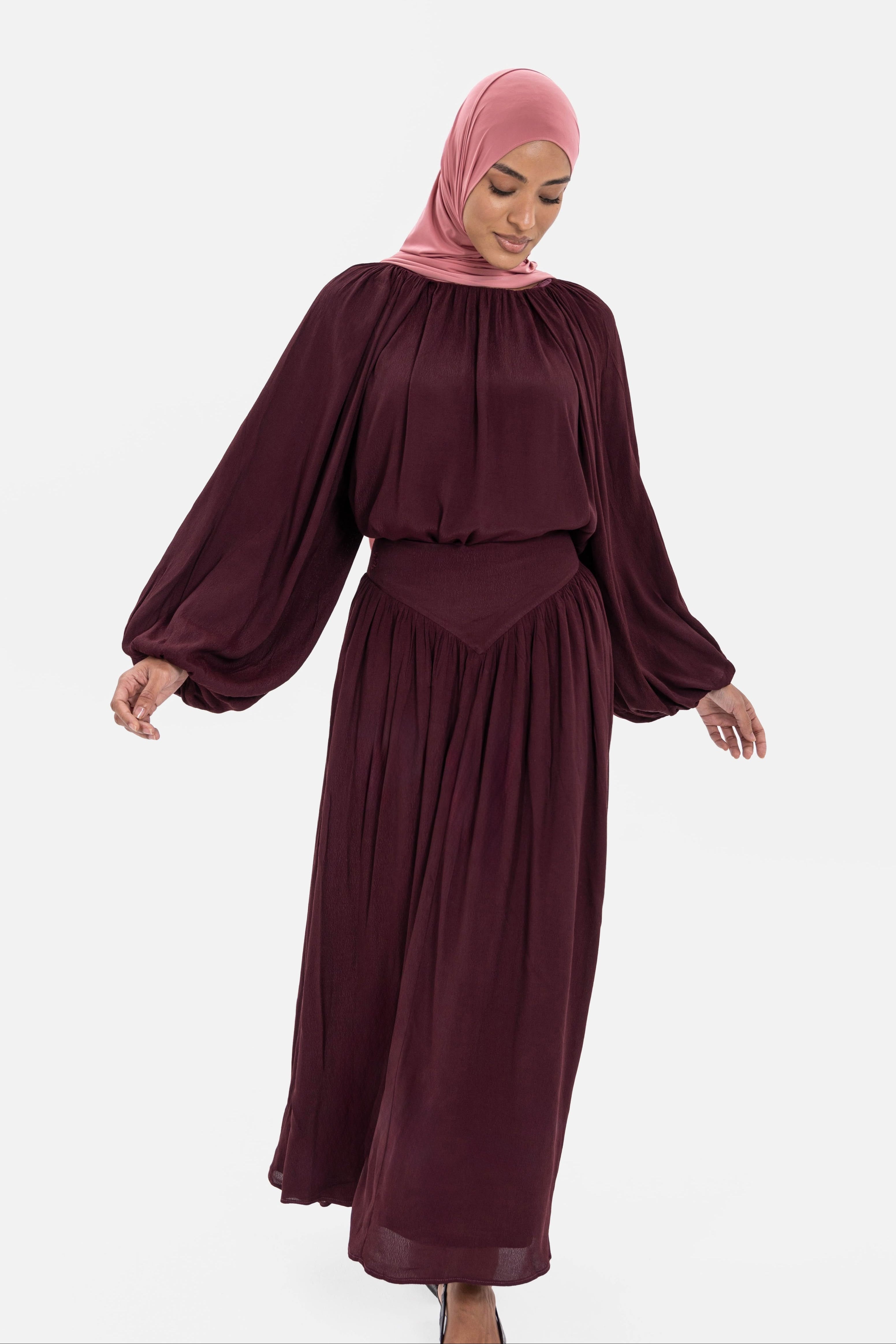 The Plisse Skirt Espresso Brown