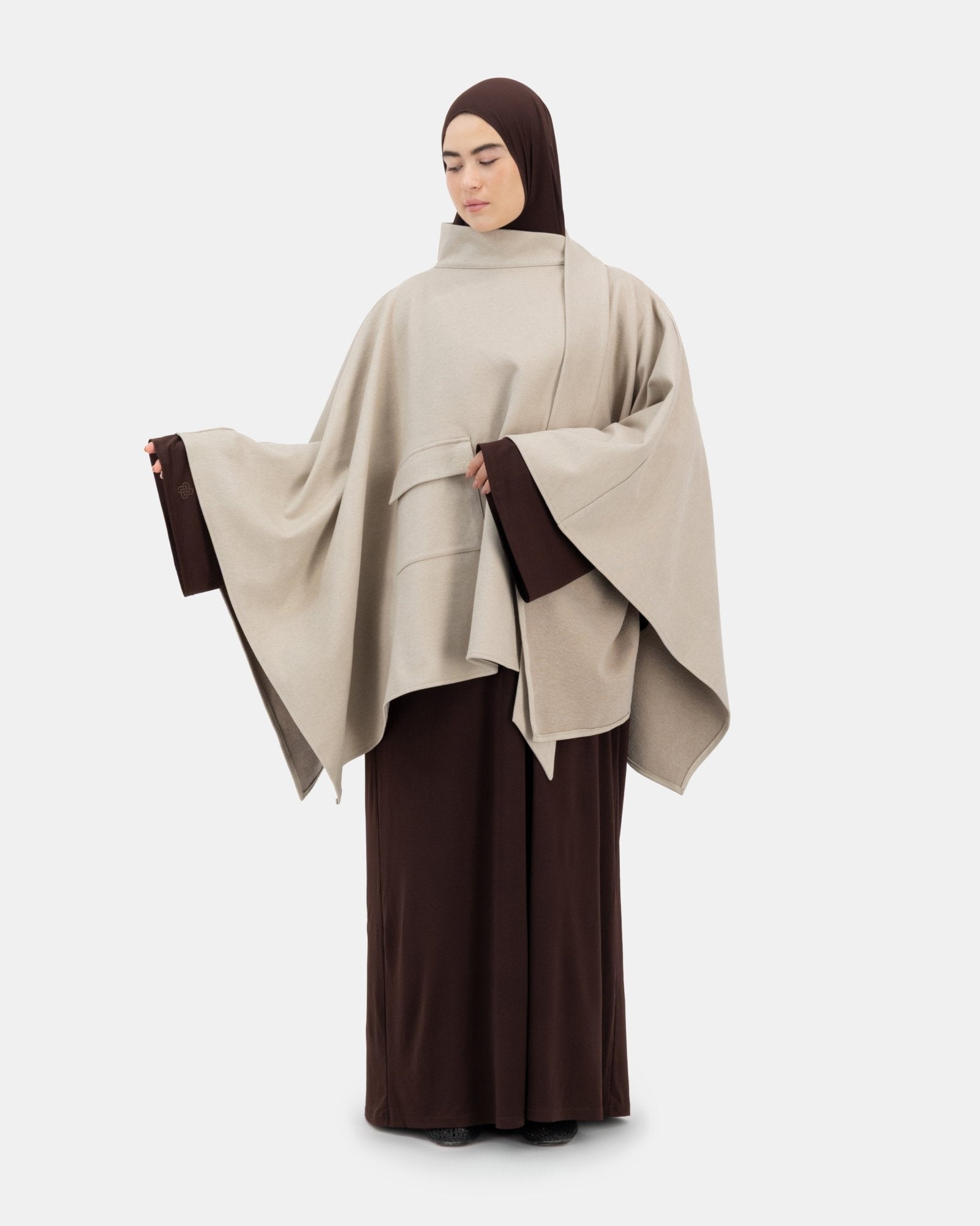 The Everyday Poncho Sand Beige