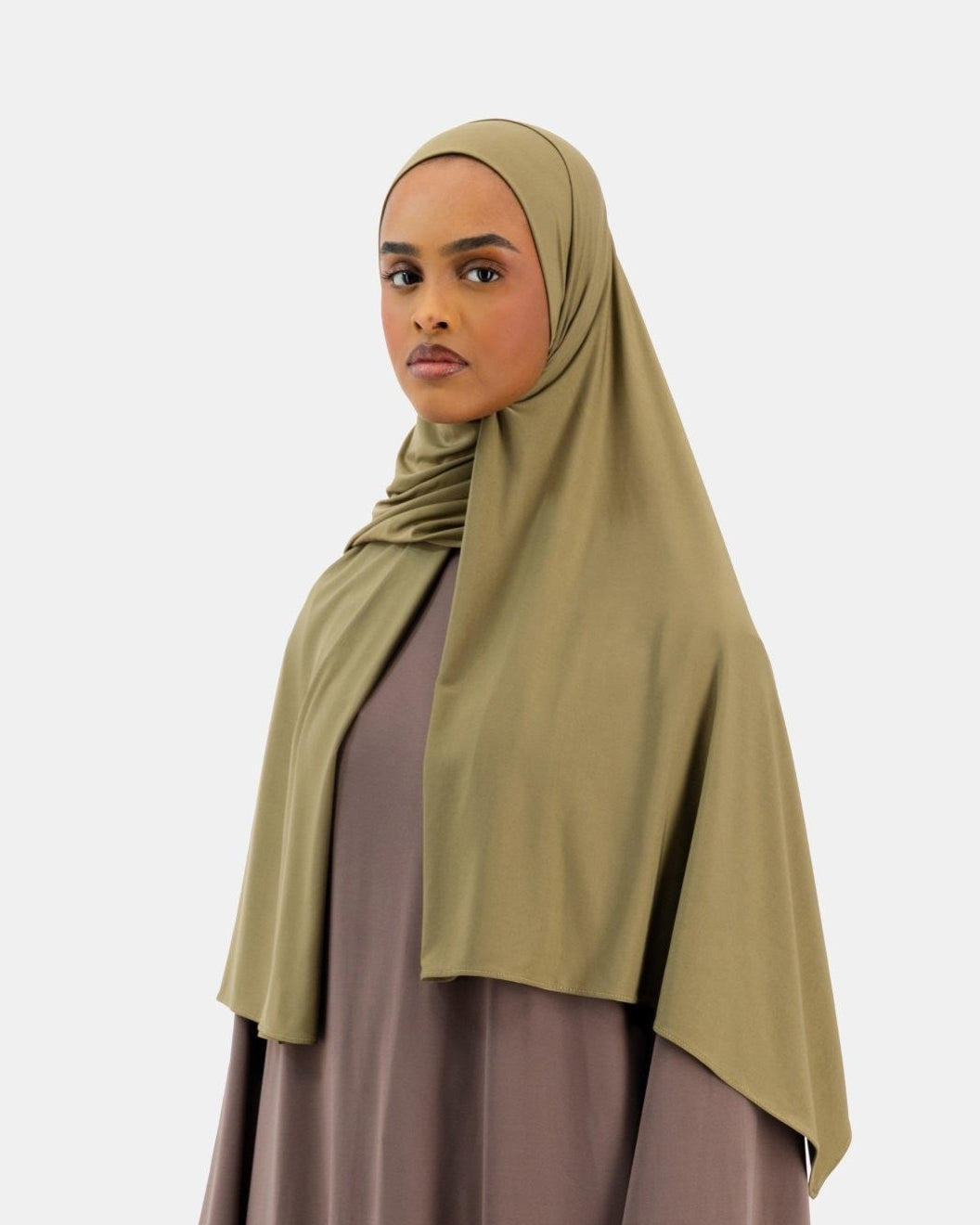 Ice Silk Jersey Scarf Moss Green (Preorder)