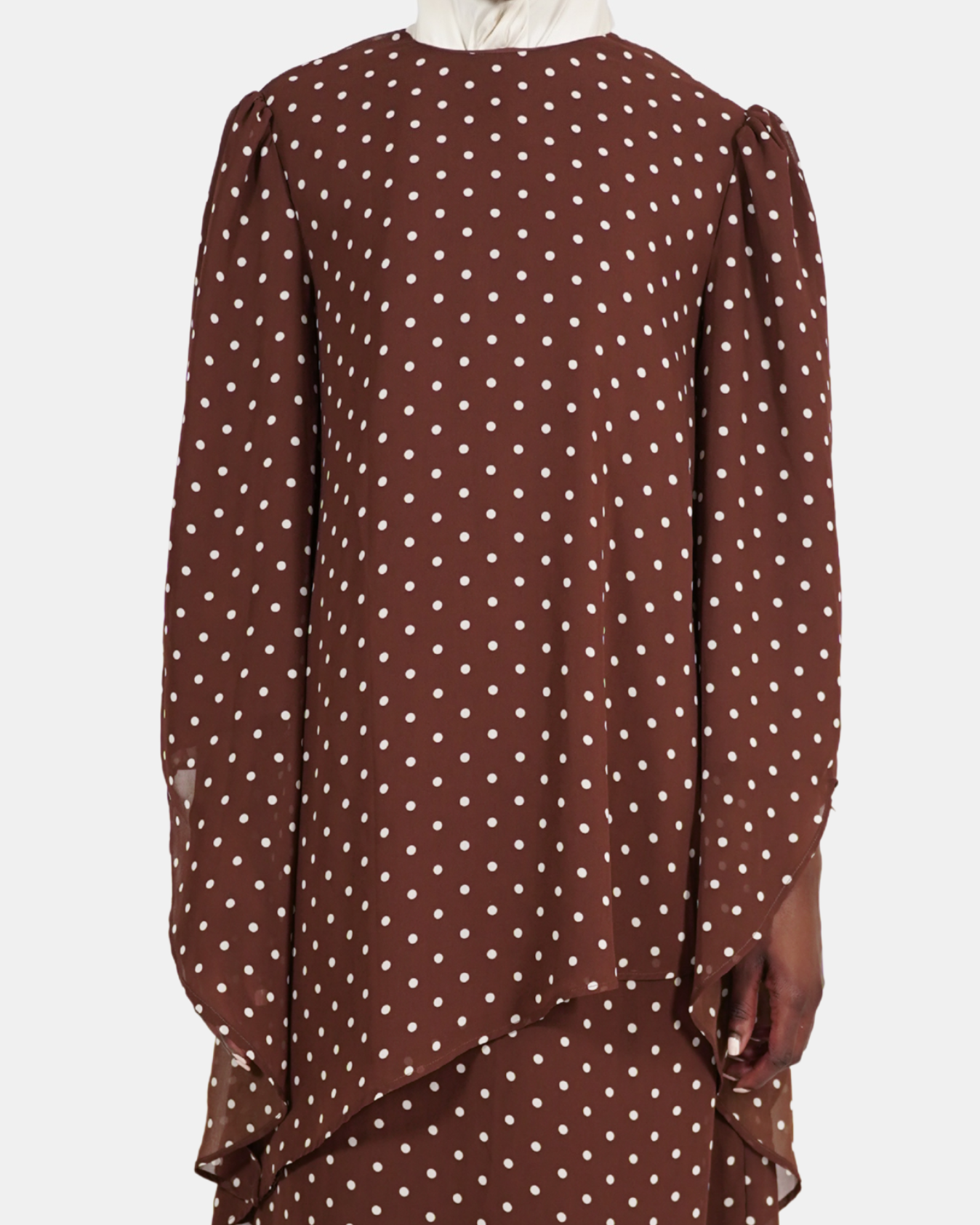 The Asymmetric Polkadot Top Chocolate Dot