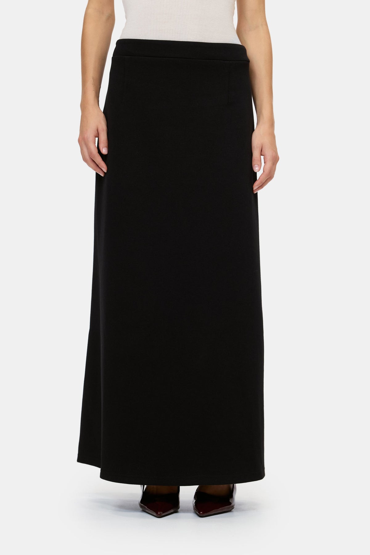 The Unique Set in Black, skirt front