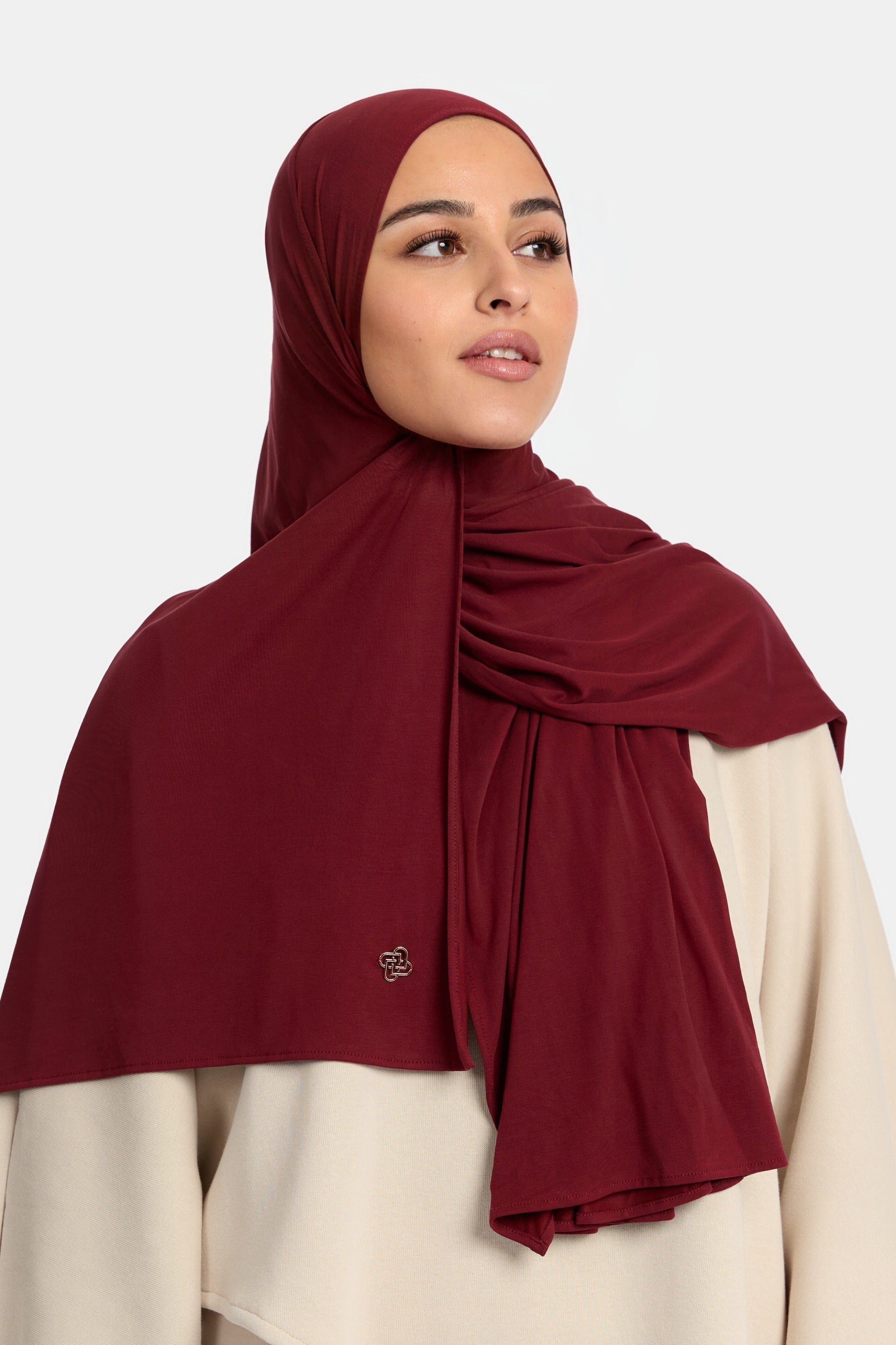Airy Jersey Scarf Deep Burgundy