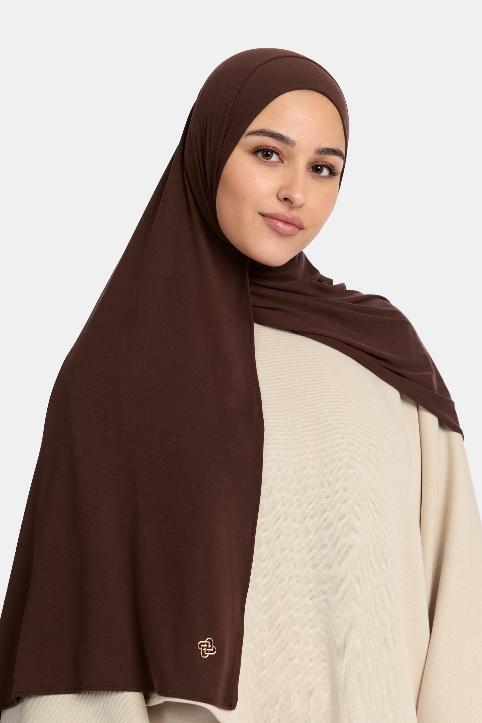 Airy Jersey Scarf Chocolate Brown