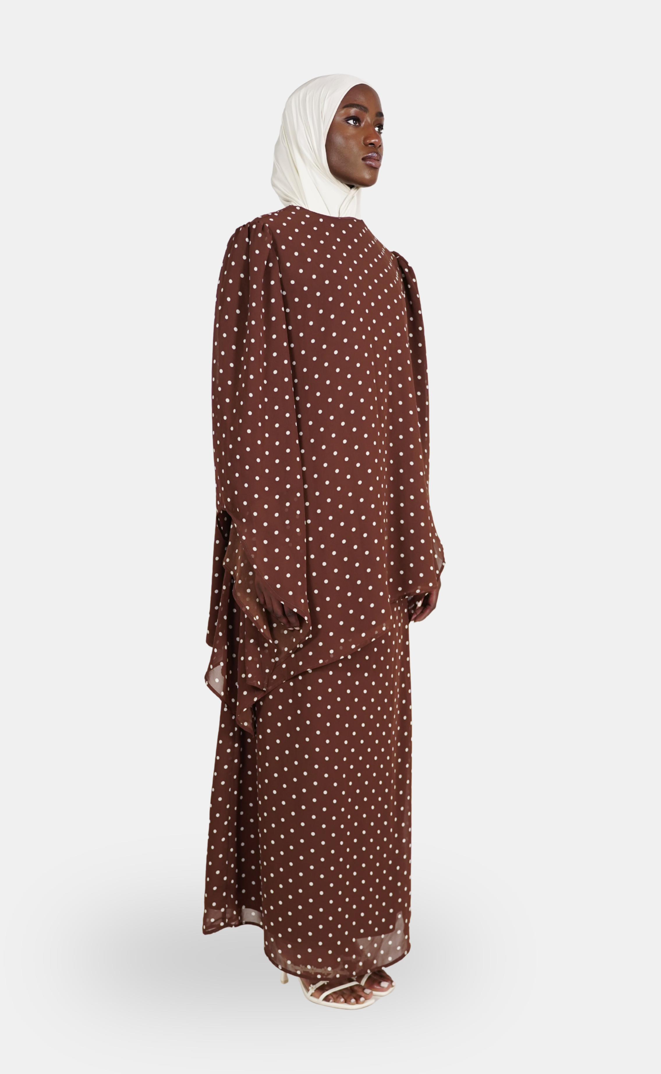 The Asymmetric Polkadot Skirt Chocolate Dot