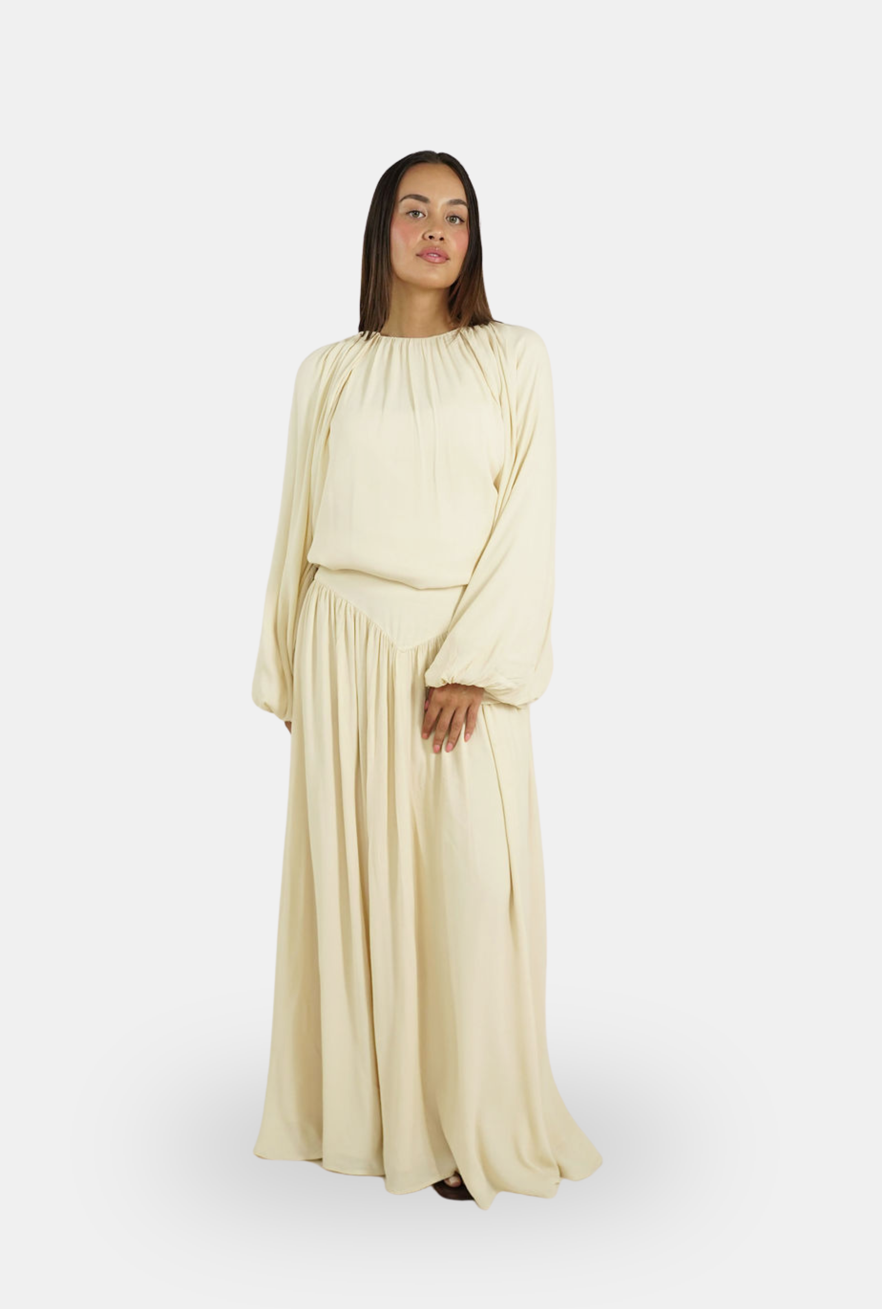 The Plisse Skirt Vanilla Beige