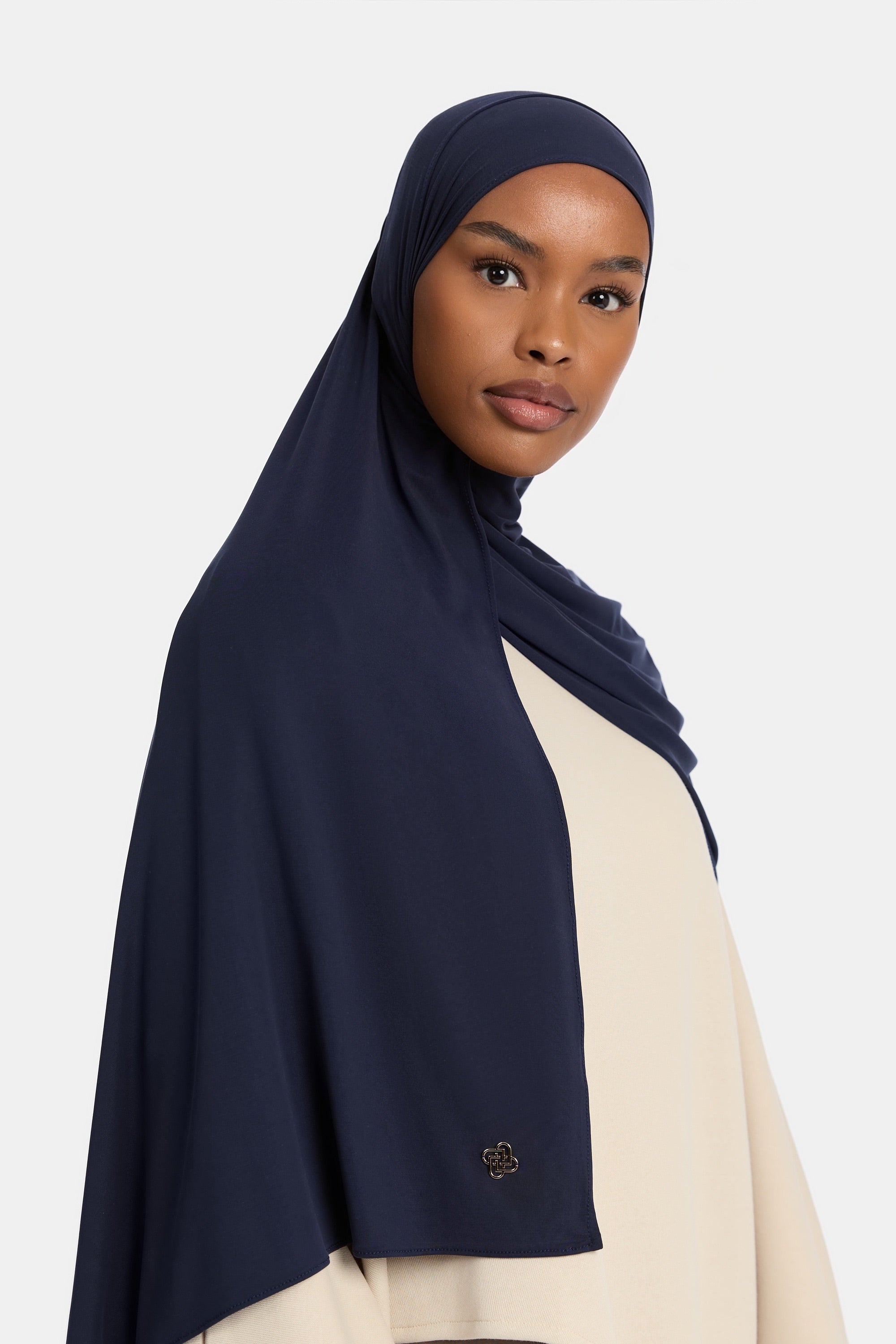 Airy Jersey Scarf Navy Blue