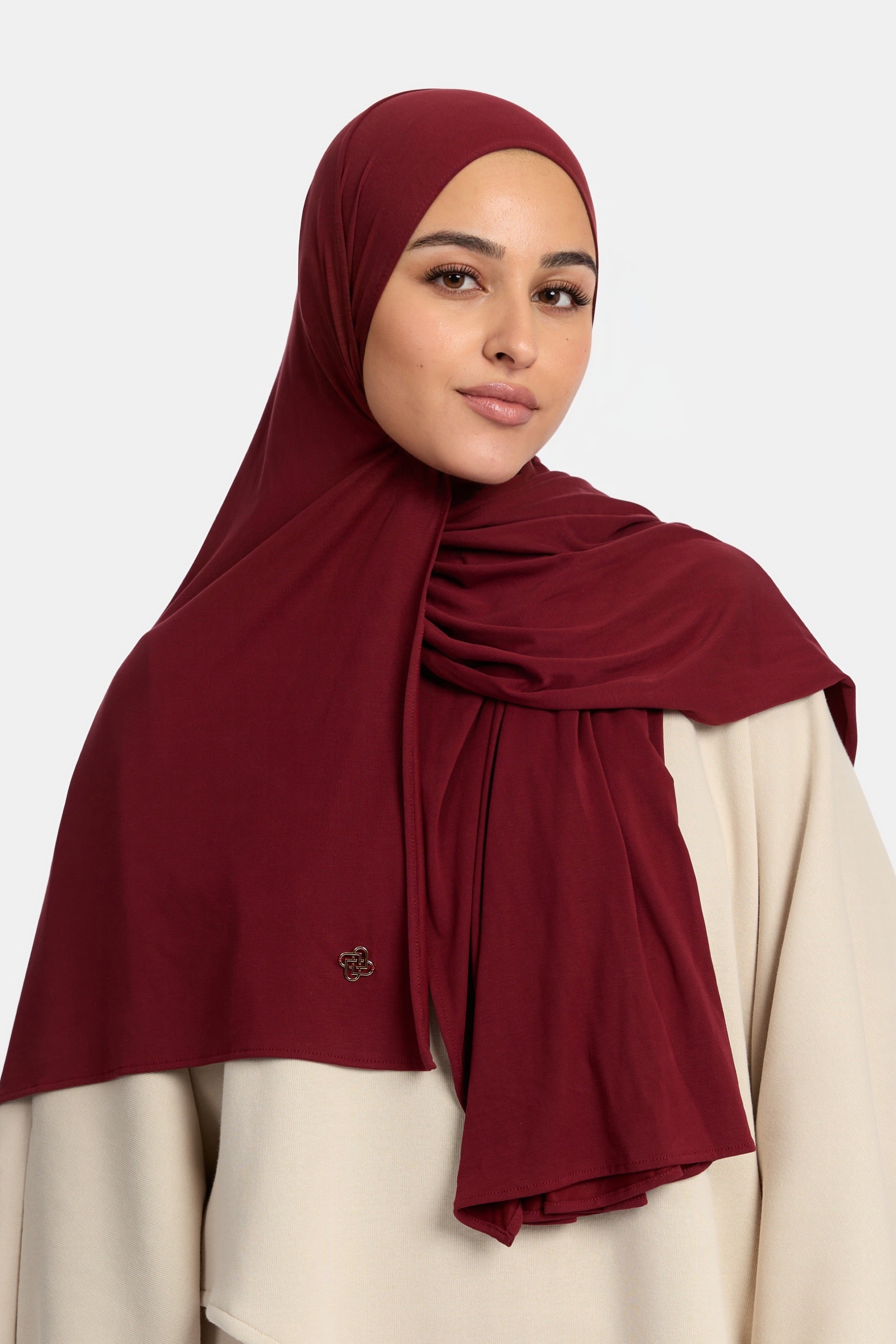 Airy Jersey Scarf Deep Burgundy