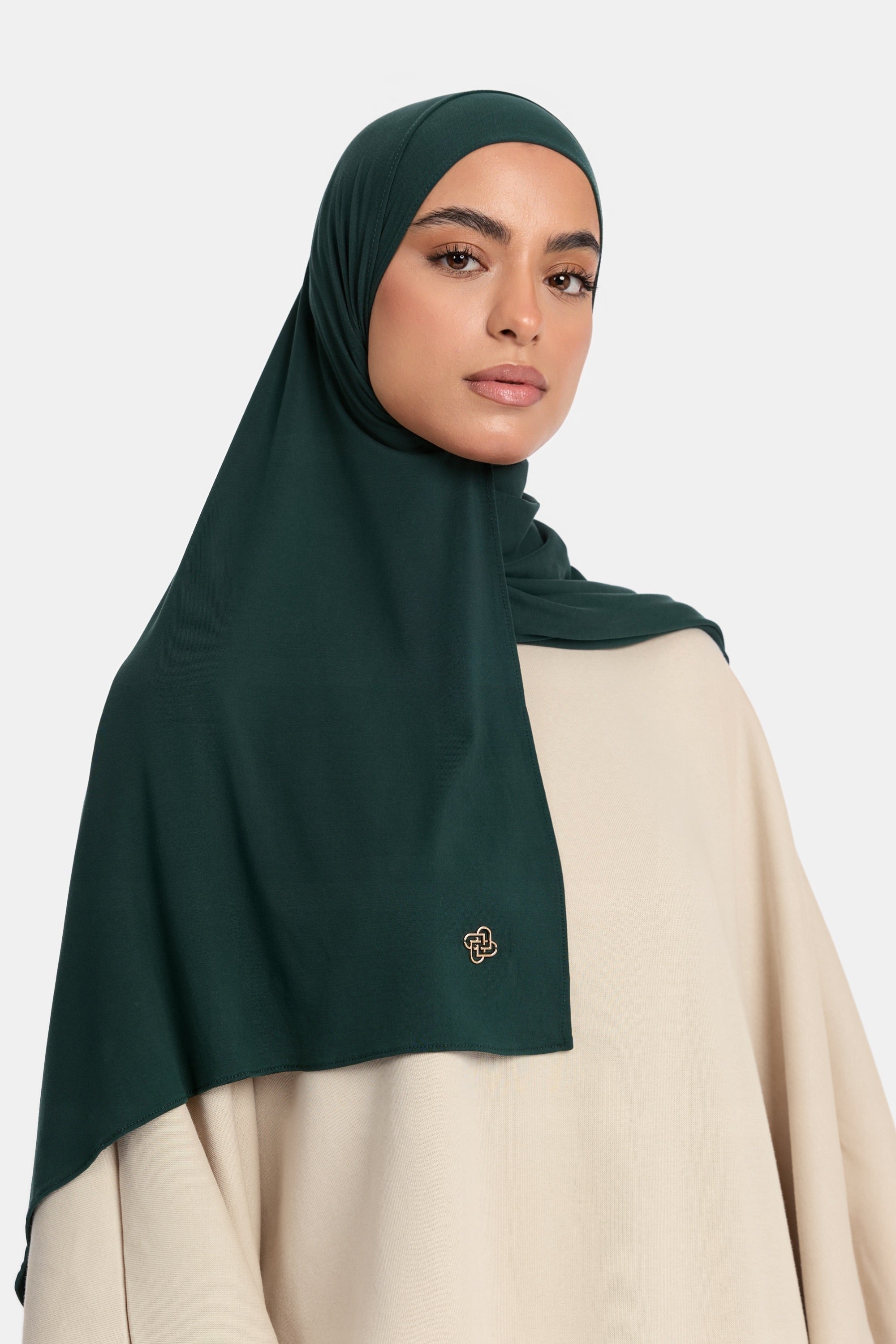Airy Jersey Scarf Emerald Green
