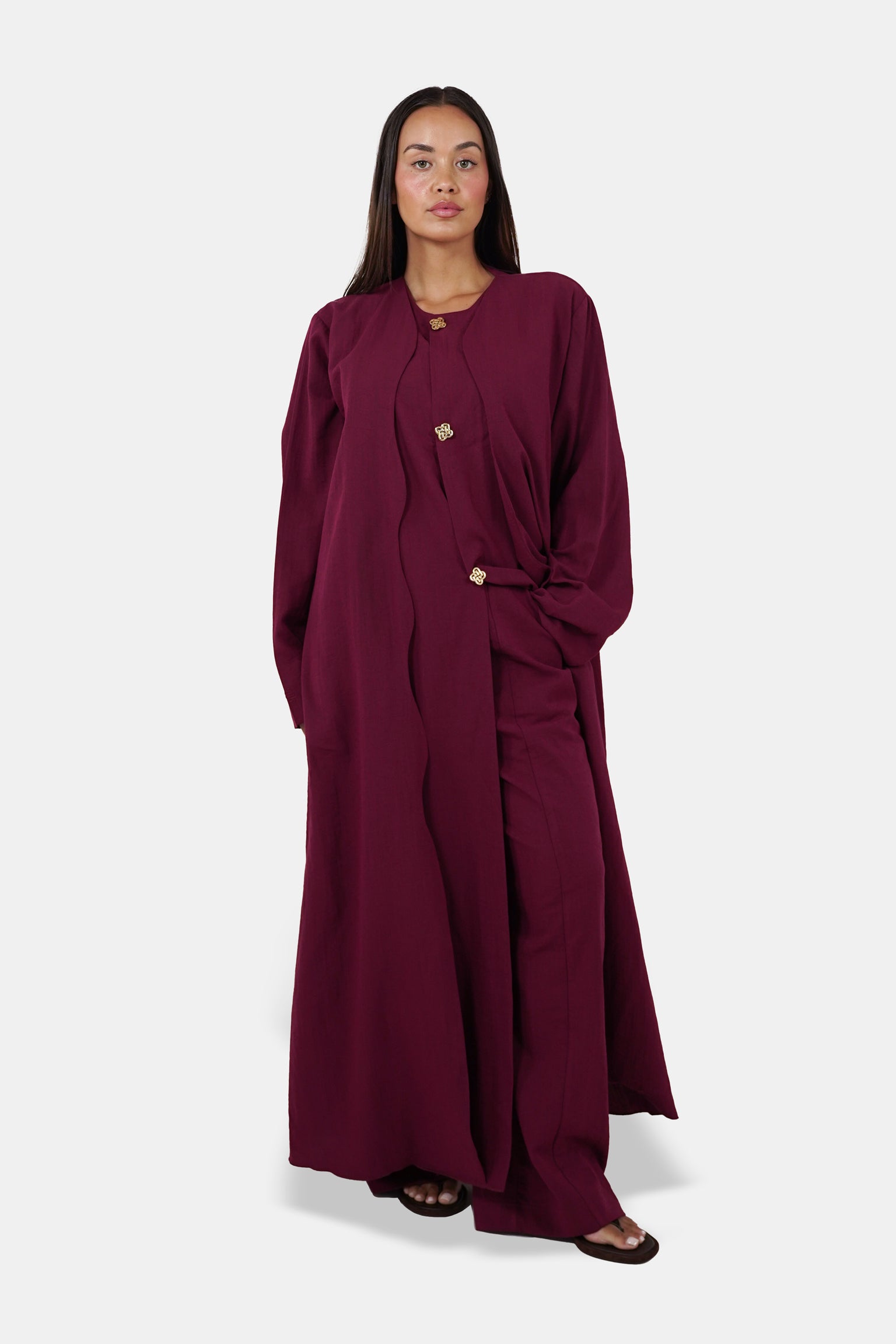 The Signature Abaya Dark Plum