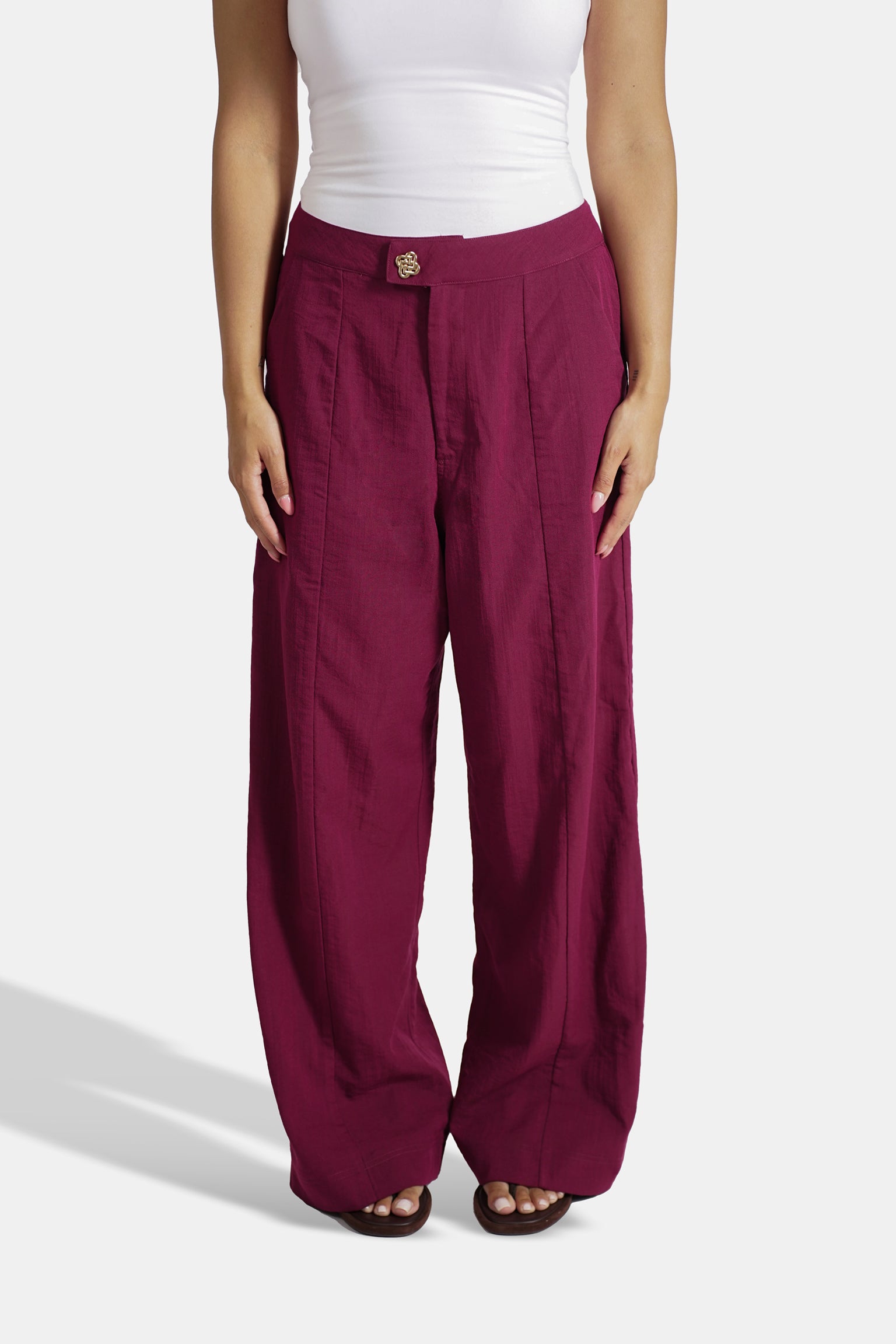 The Signature Pants Dark Plum