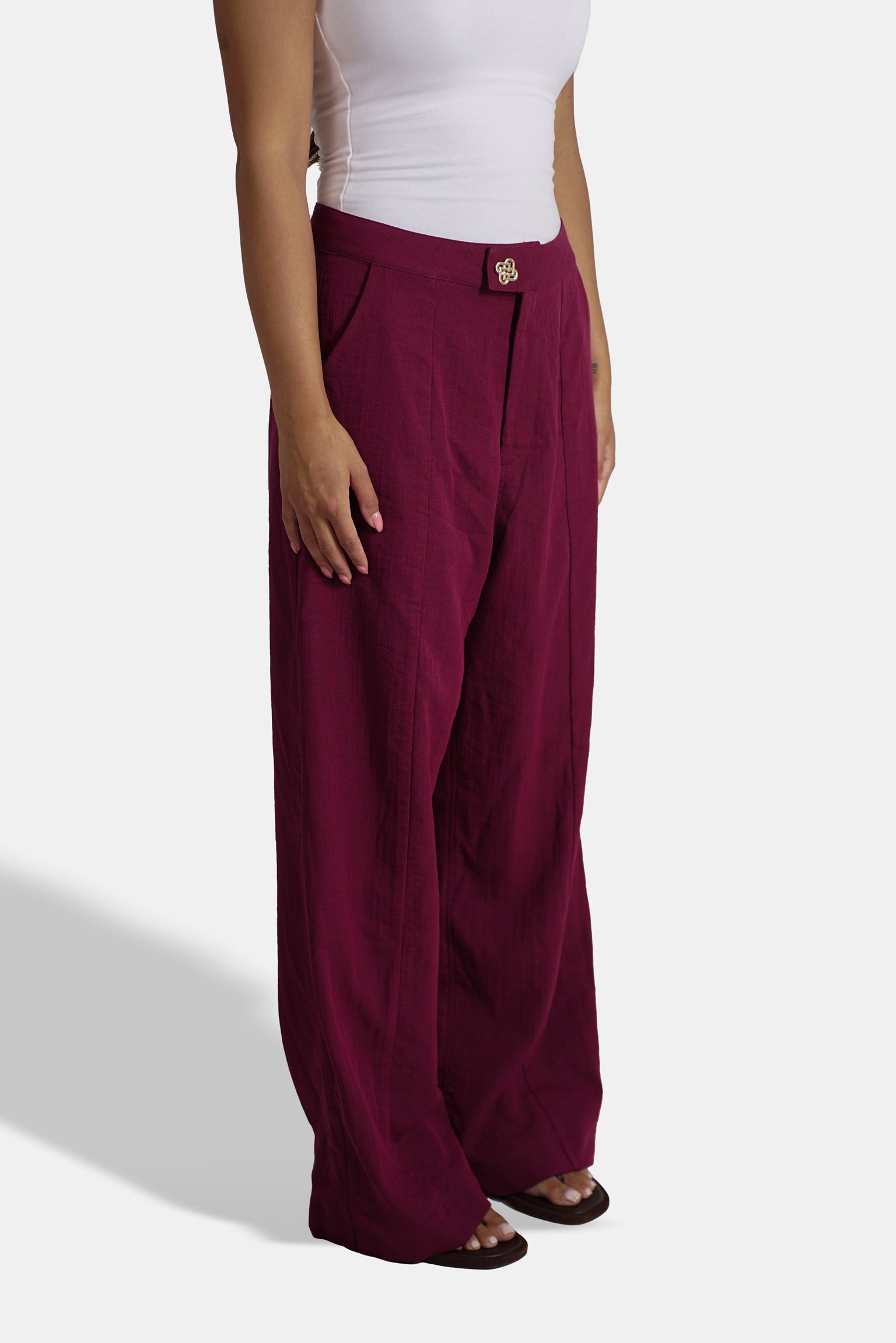 The Signature Pants Dark Plum