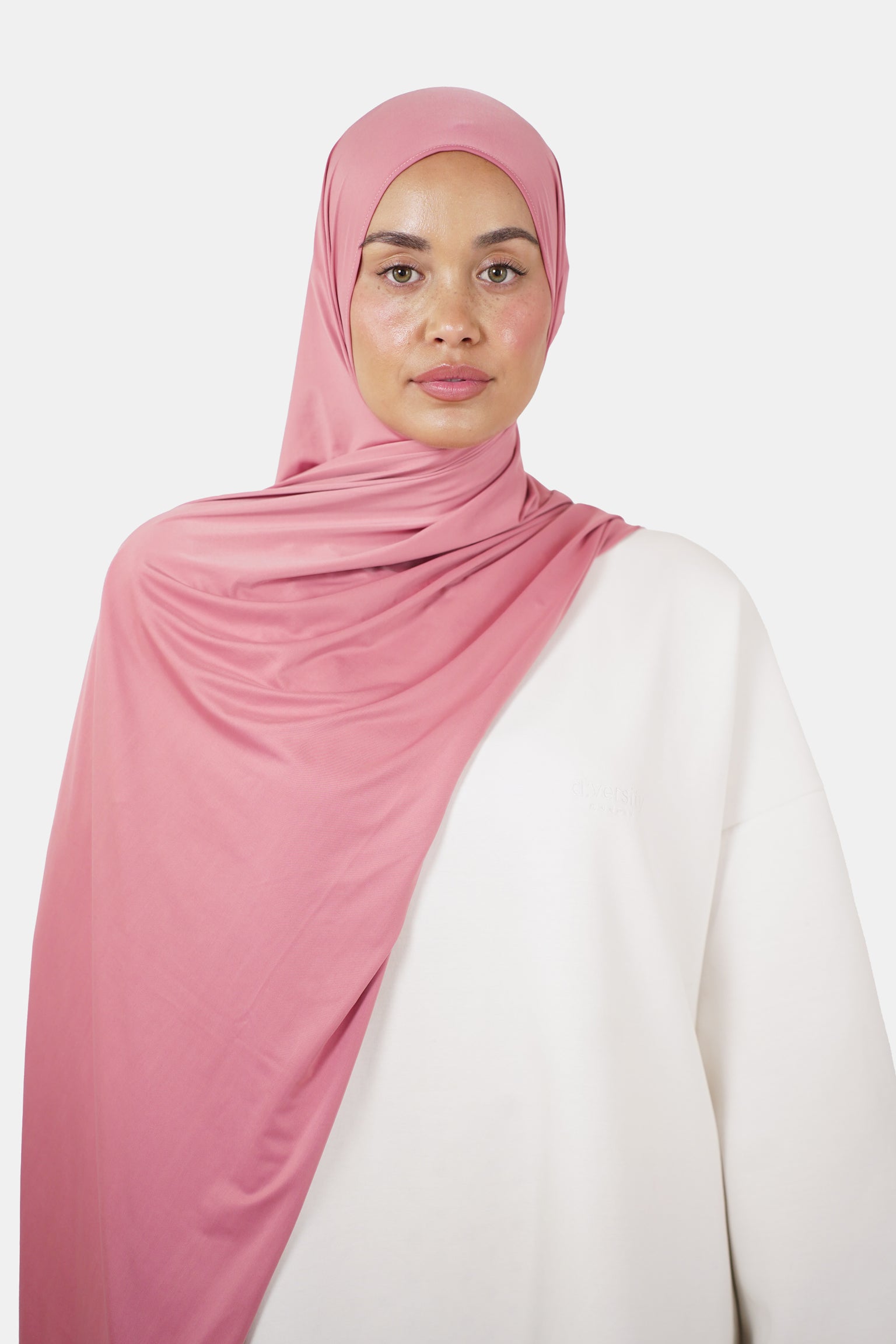 Ice Silk Jersey Scarf Dusty Rose (Preorder)