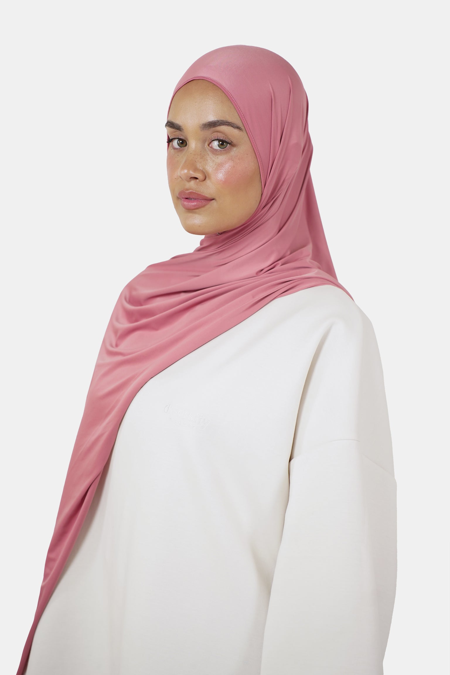 Ice Silk Jersey Scarf Dusty Rose (Preorder)