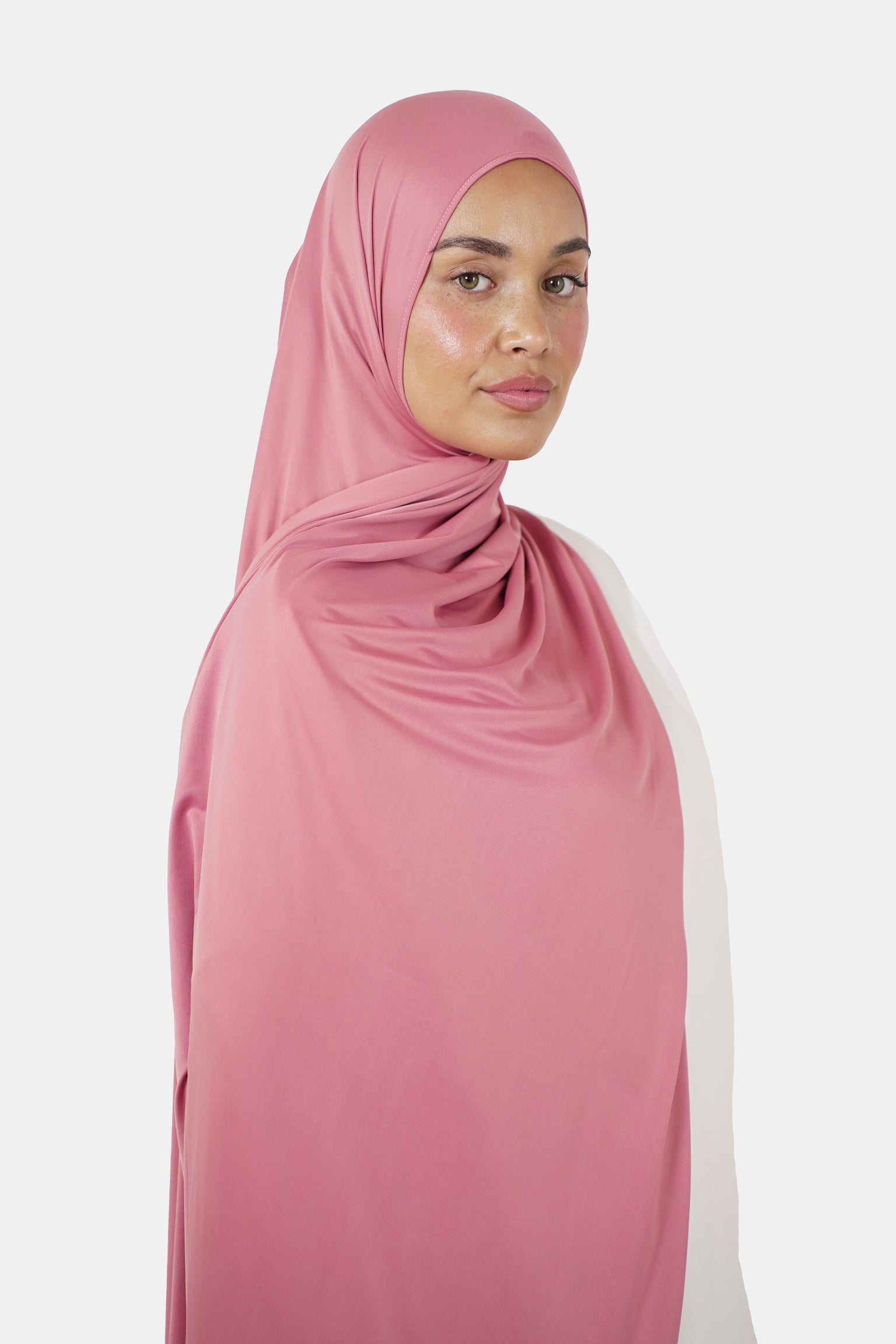 Ice Silk Jersey Scarf Dusty Rose (Preorder)