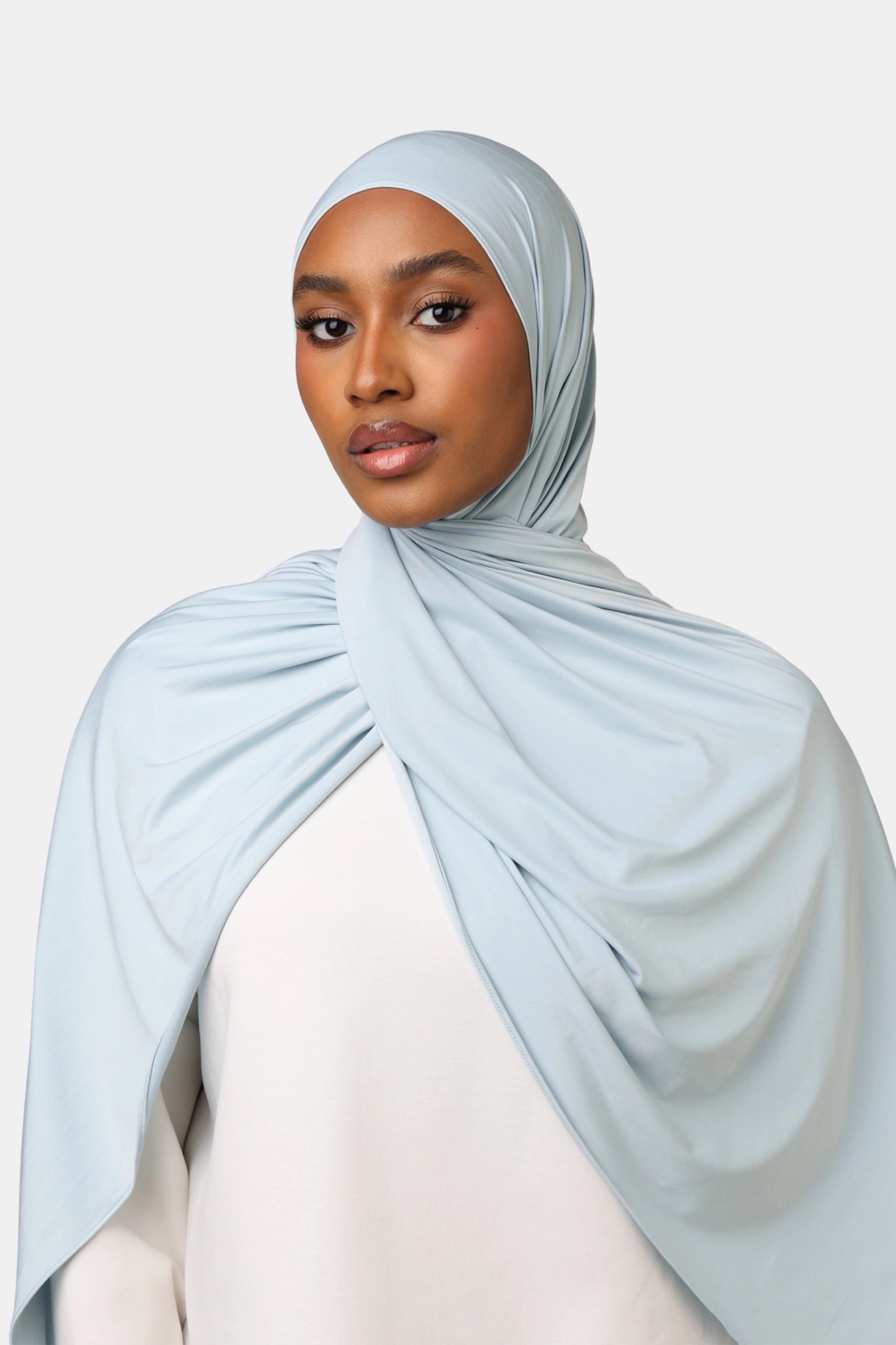 Ice Silk Jersey Scarf Sky Blue