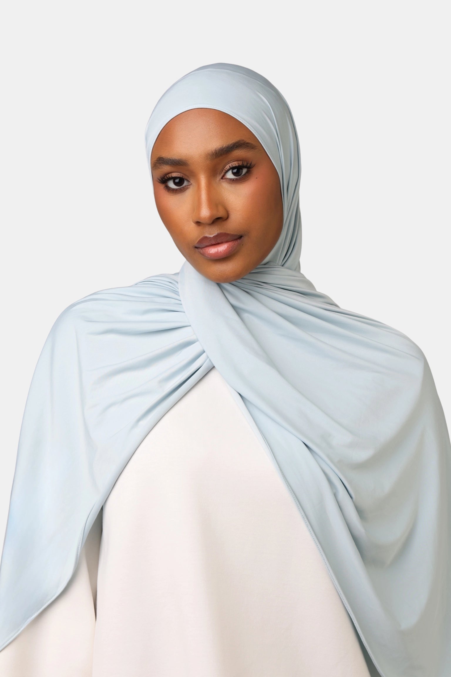Ice Silk Jersey Scarf Sky Blue