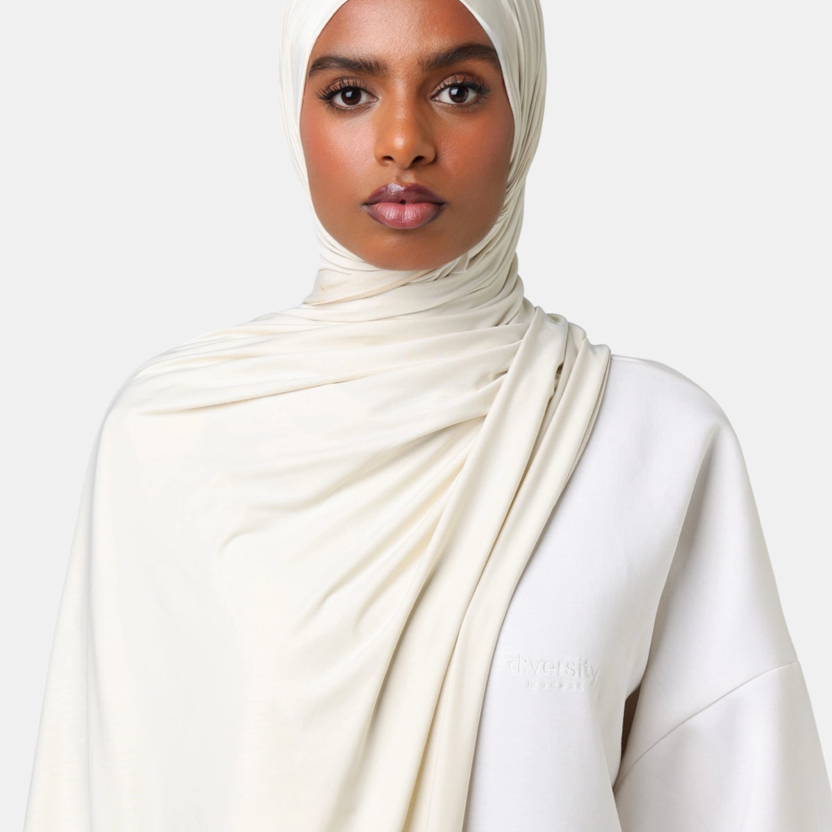 Ice Silk Jersey Scarf Cream White | Diversity Modest