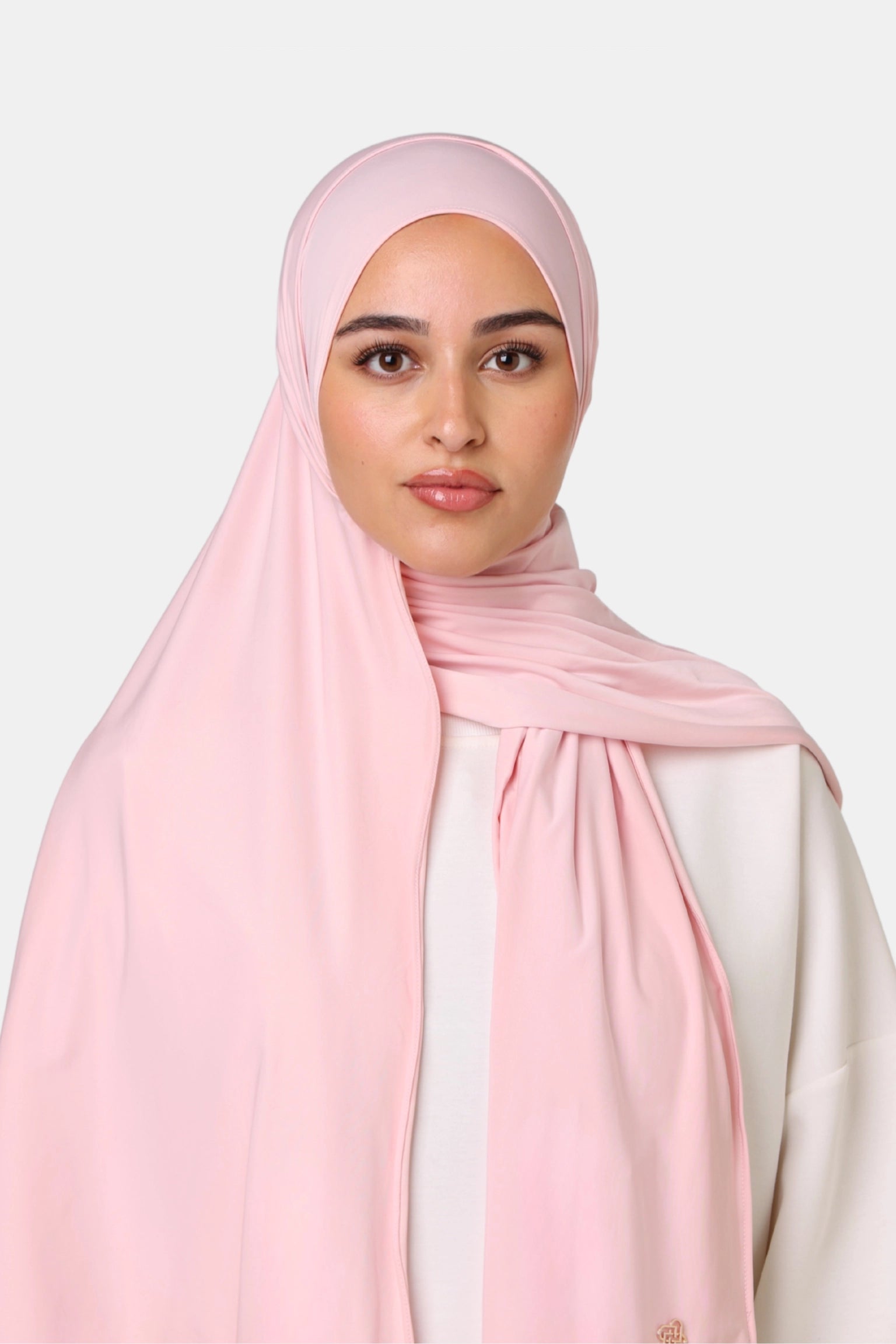 Ice Silk Jersey Scarf Pastel Pink