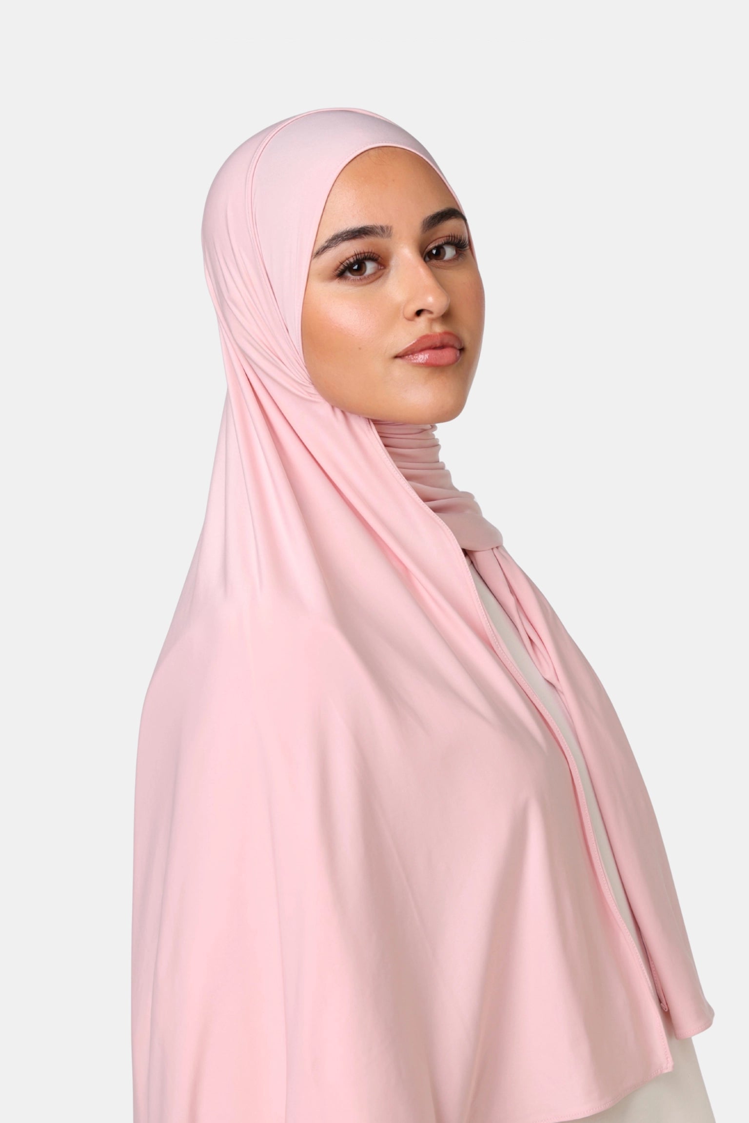 Ice Silk Jersey Scarf Pastel Pink