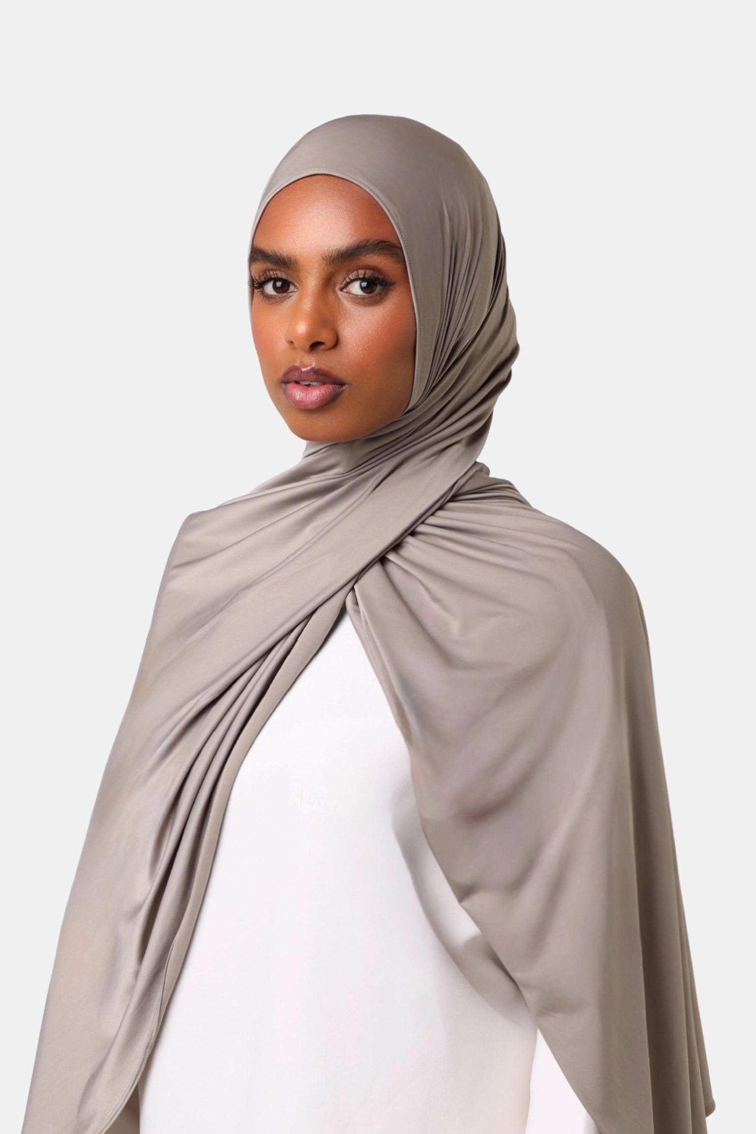 Ice Silk Jersey Scarf Taupe