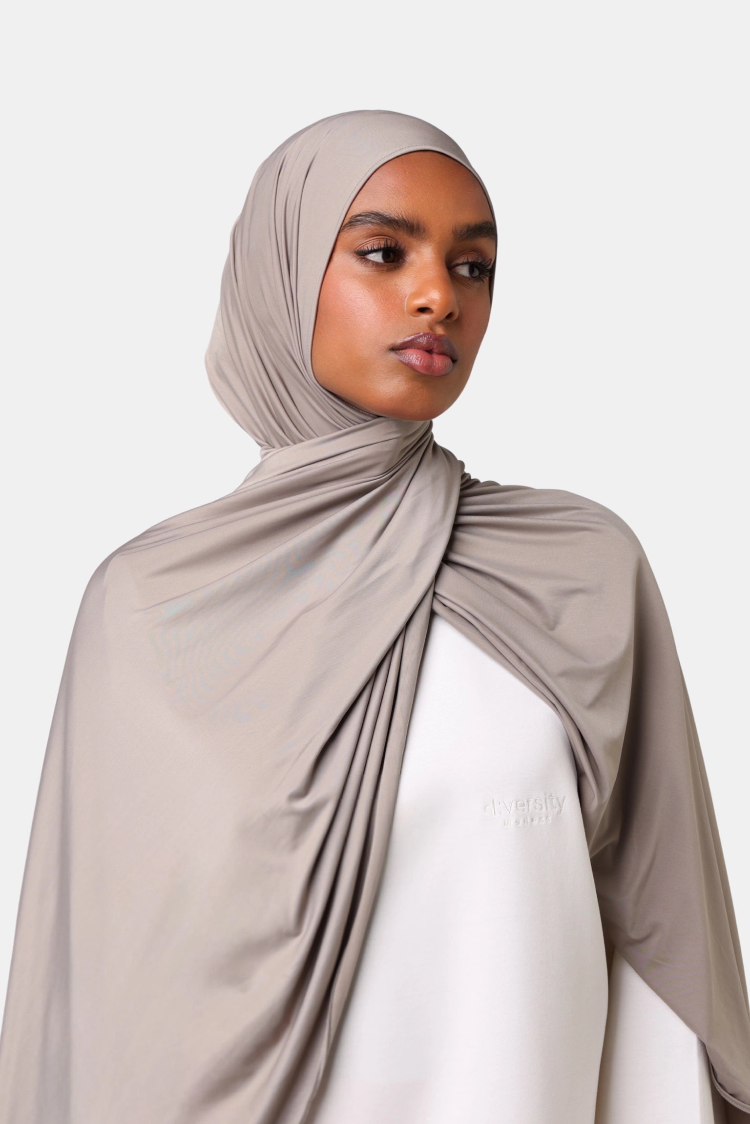 Ice Silk Jersey Scarf Taupe
