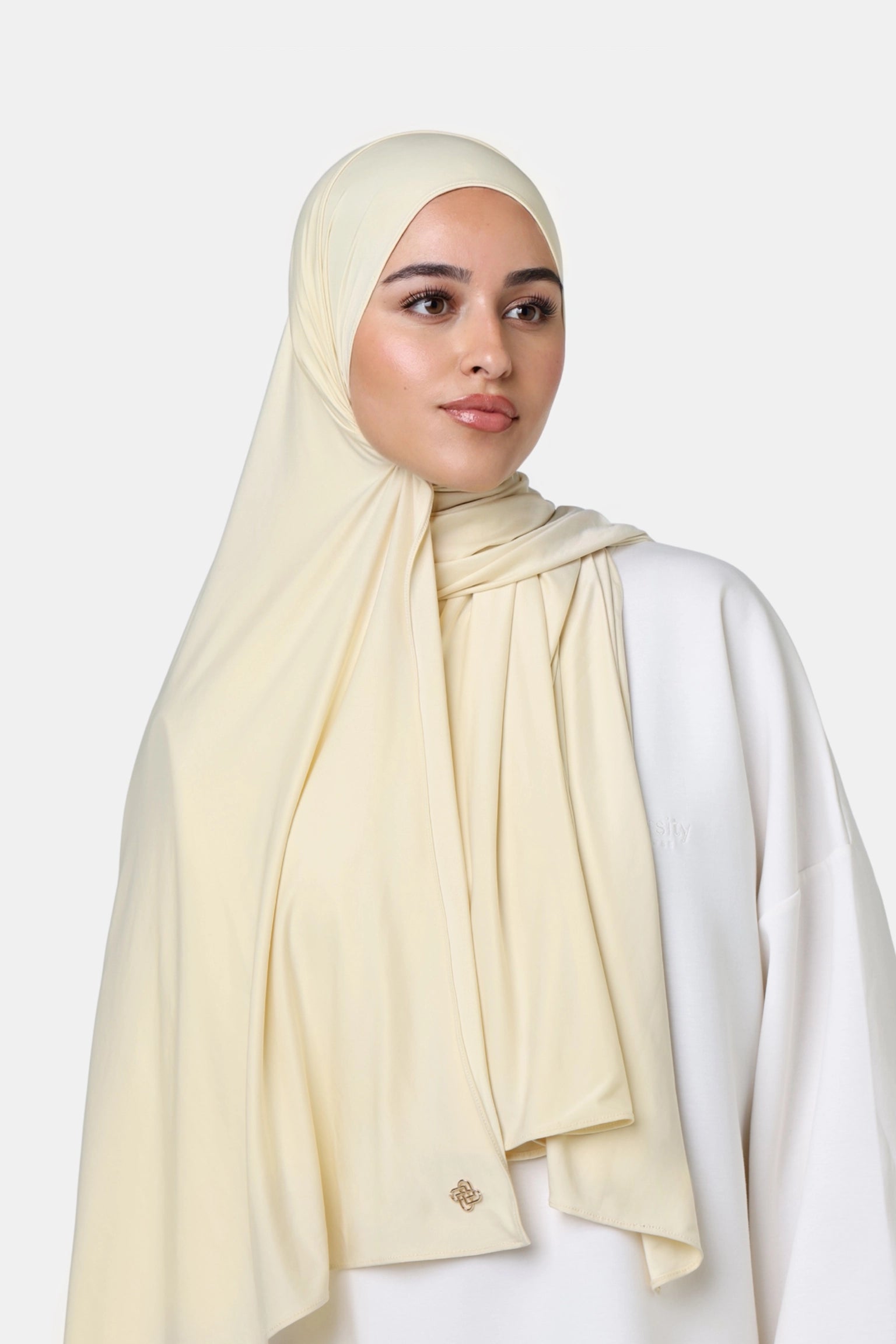 Ice Silk Jersey Scarf Butter Yellow