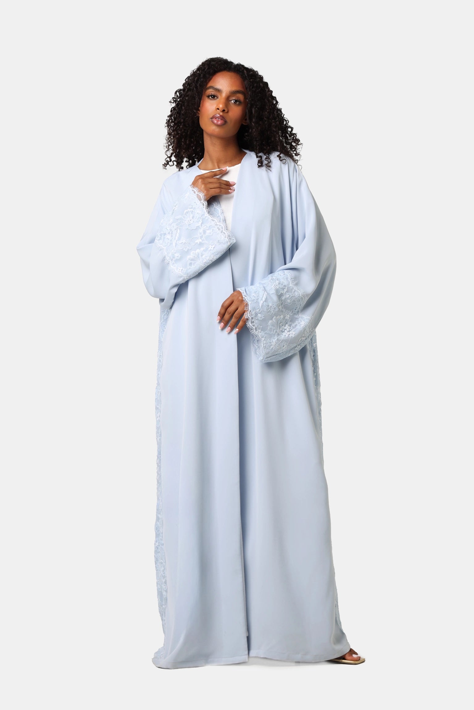 Lace Abaya Blue