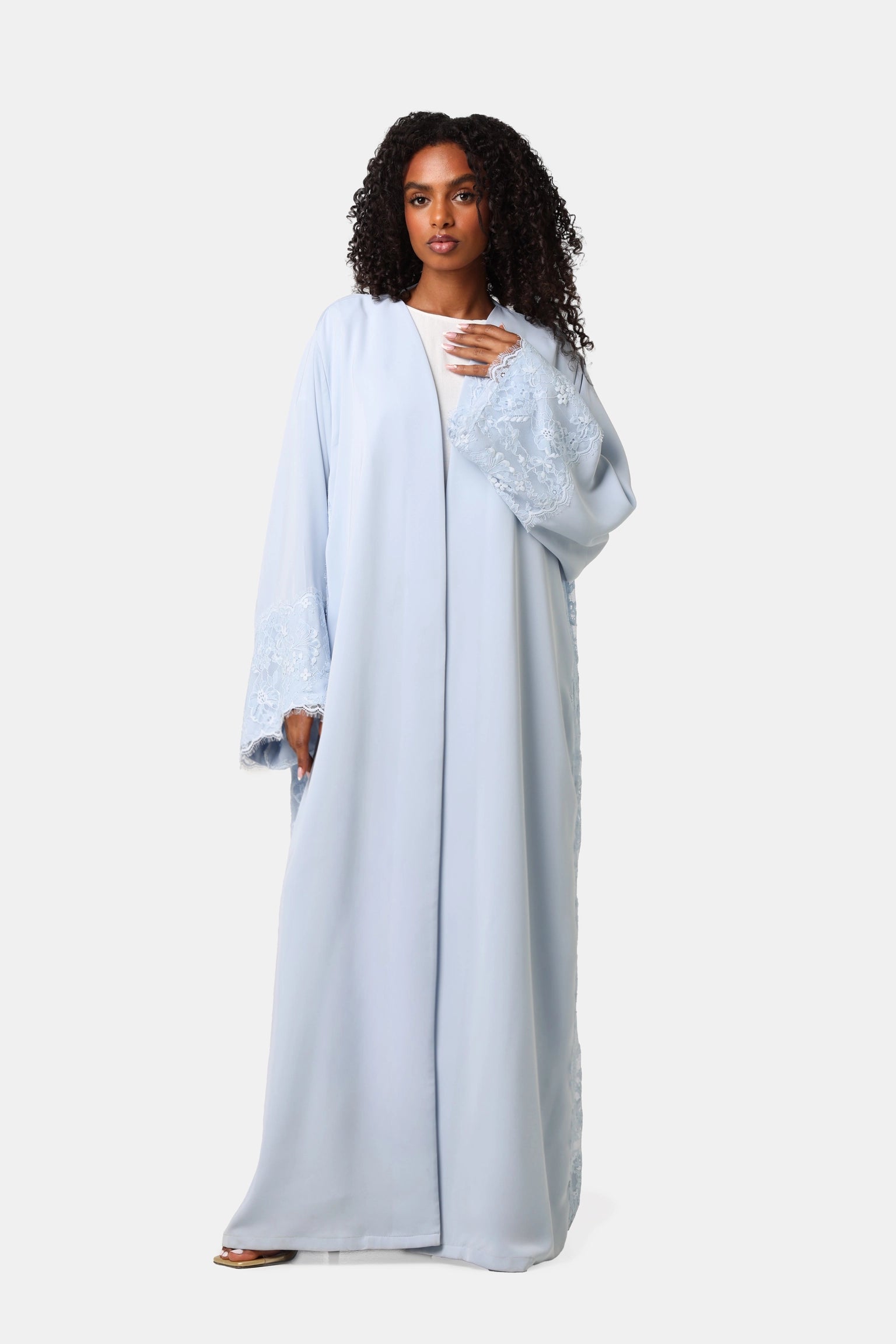 Lace Abaya Blue
