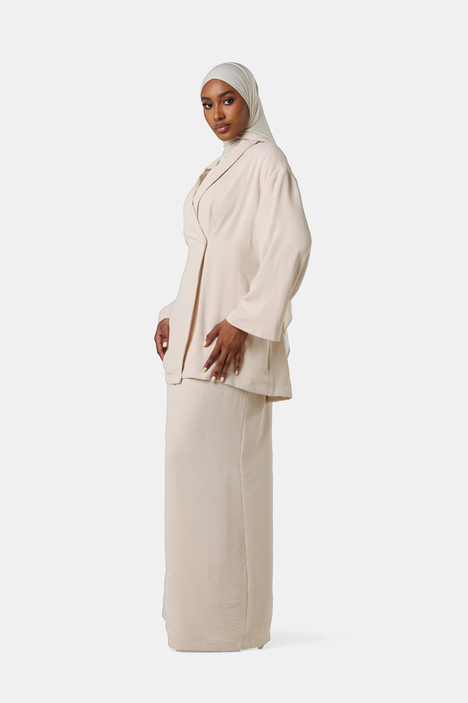 The Muse Skirt Set Almond