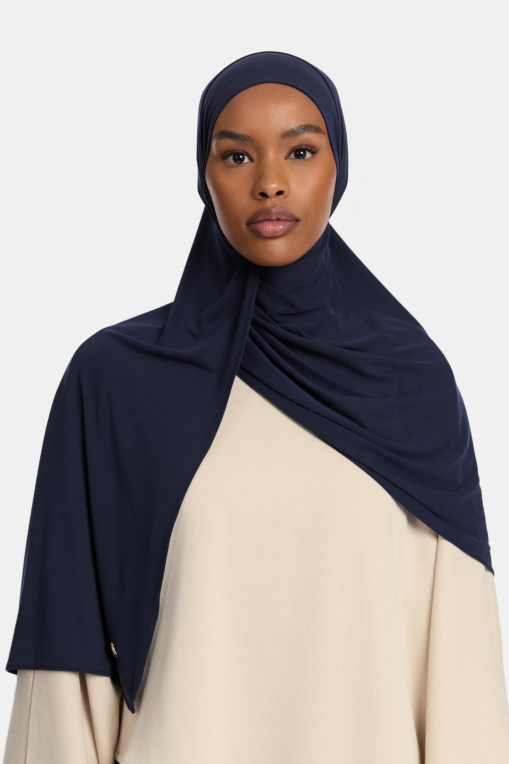Airy Jersey Scarf Navy Blue