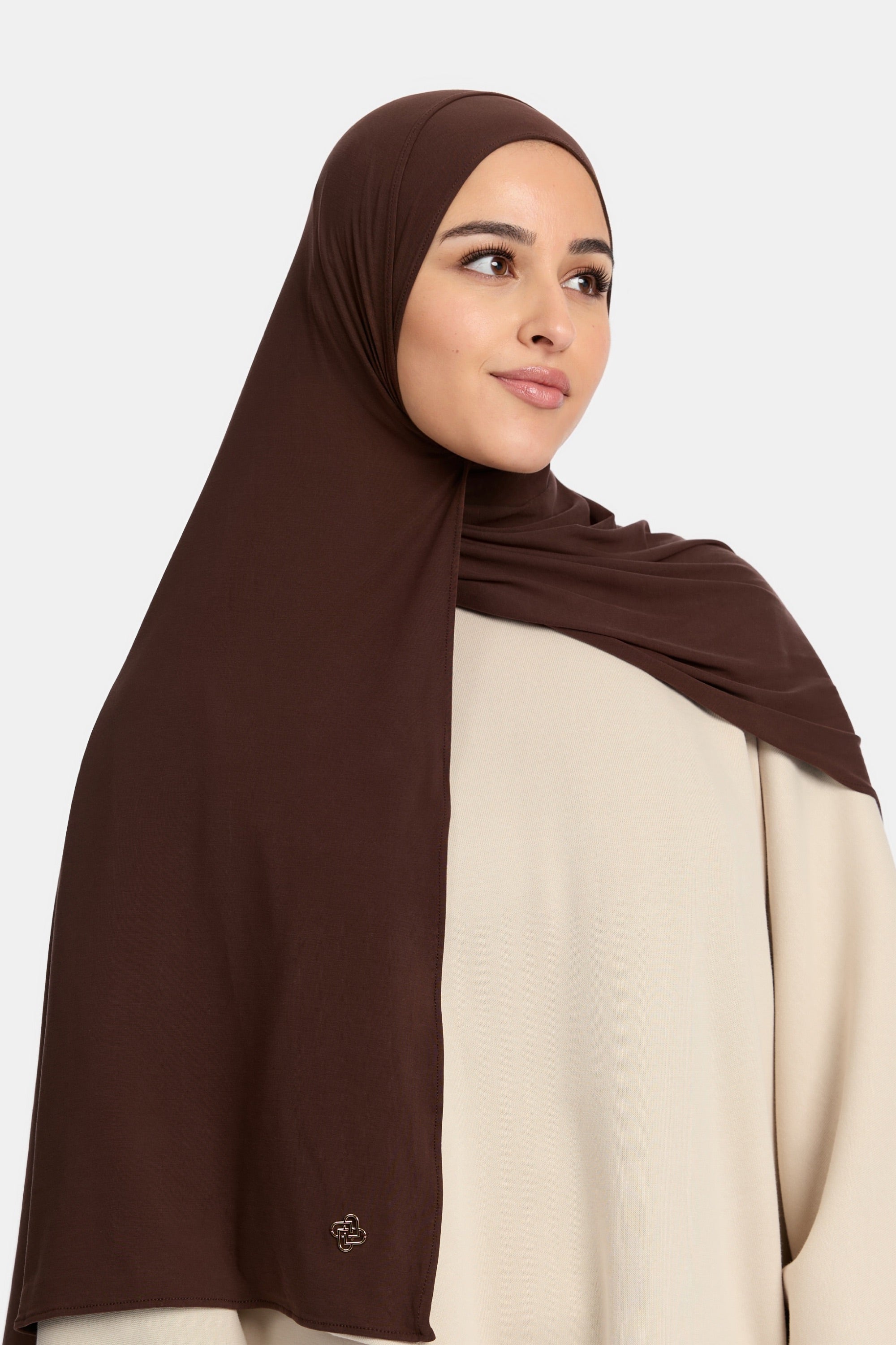Airy Jersey Scarf Chocolate Brown