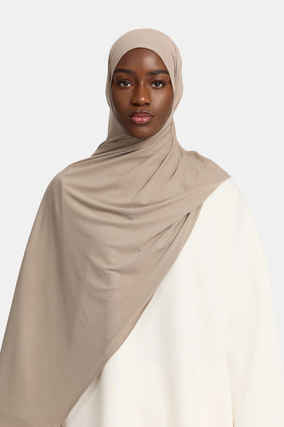 Airy Jersey Scarf Ash Taupe | Diversity Modest