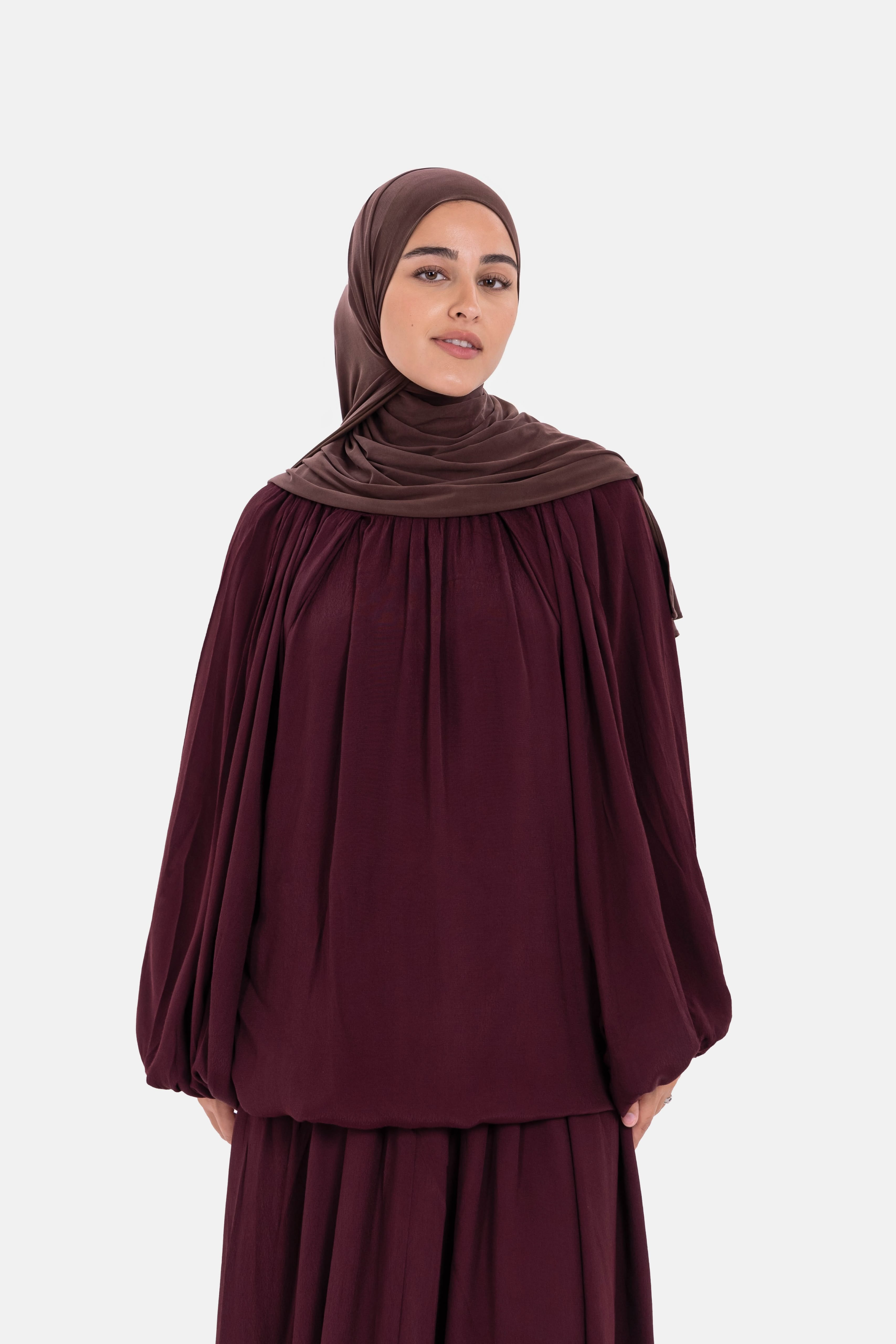 The Plisse Top Espresso Brown