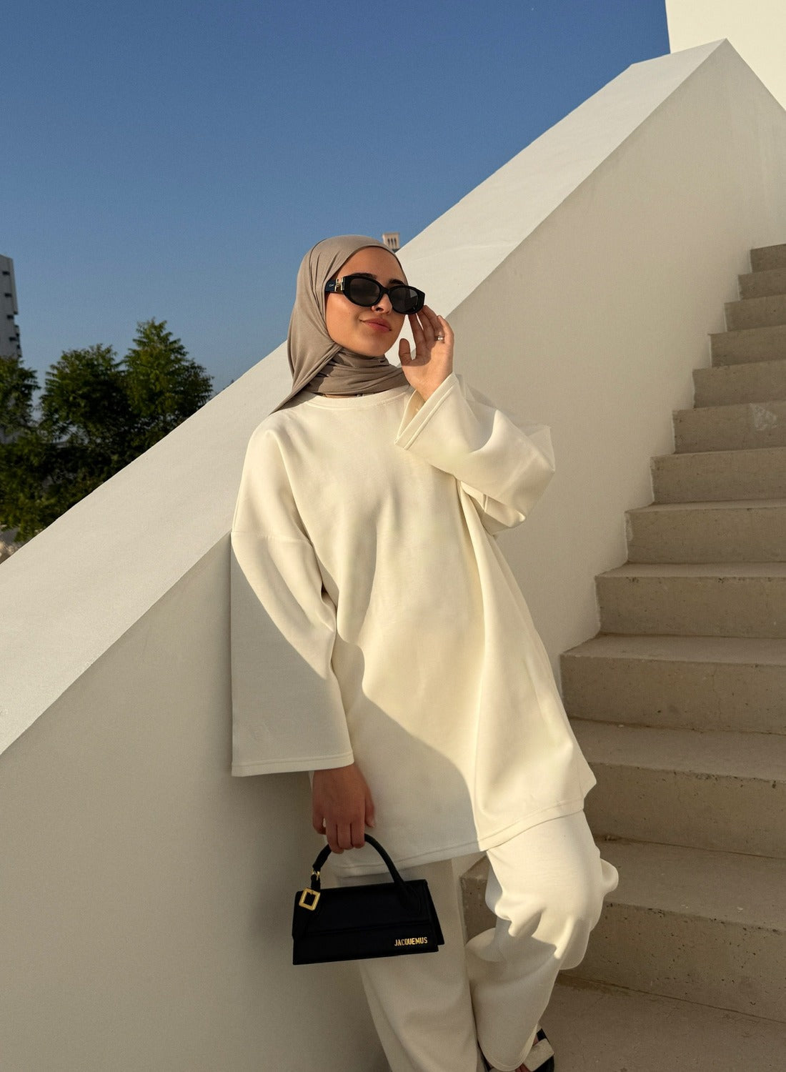 The Comfy Shirt in White, worn
